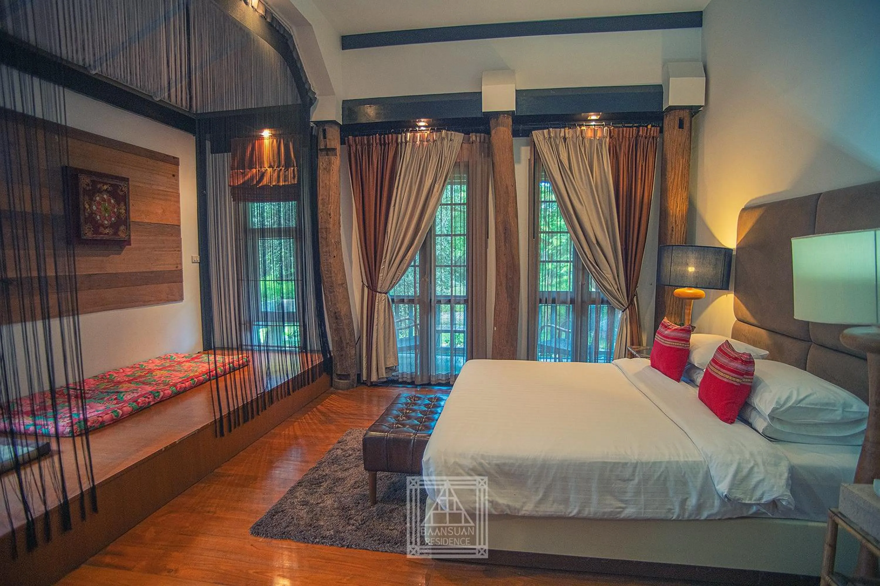 Bedroom, Bed in Baan Suan Residence เฮือนพักบ้านสวน