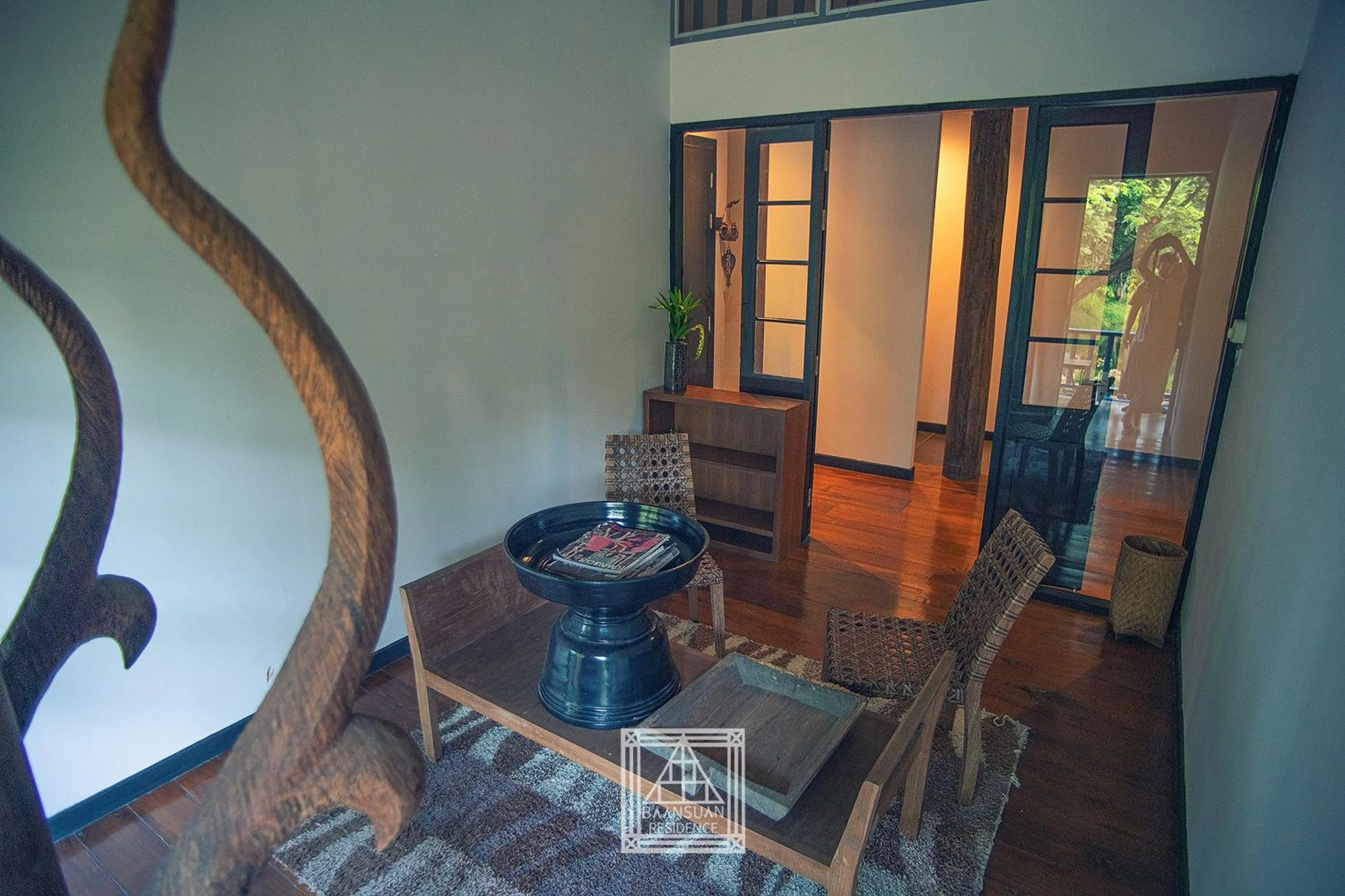 Living room in Baan Suan Residence เฮือนพักบ้านสวน