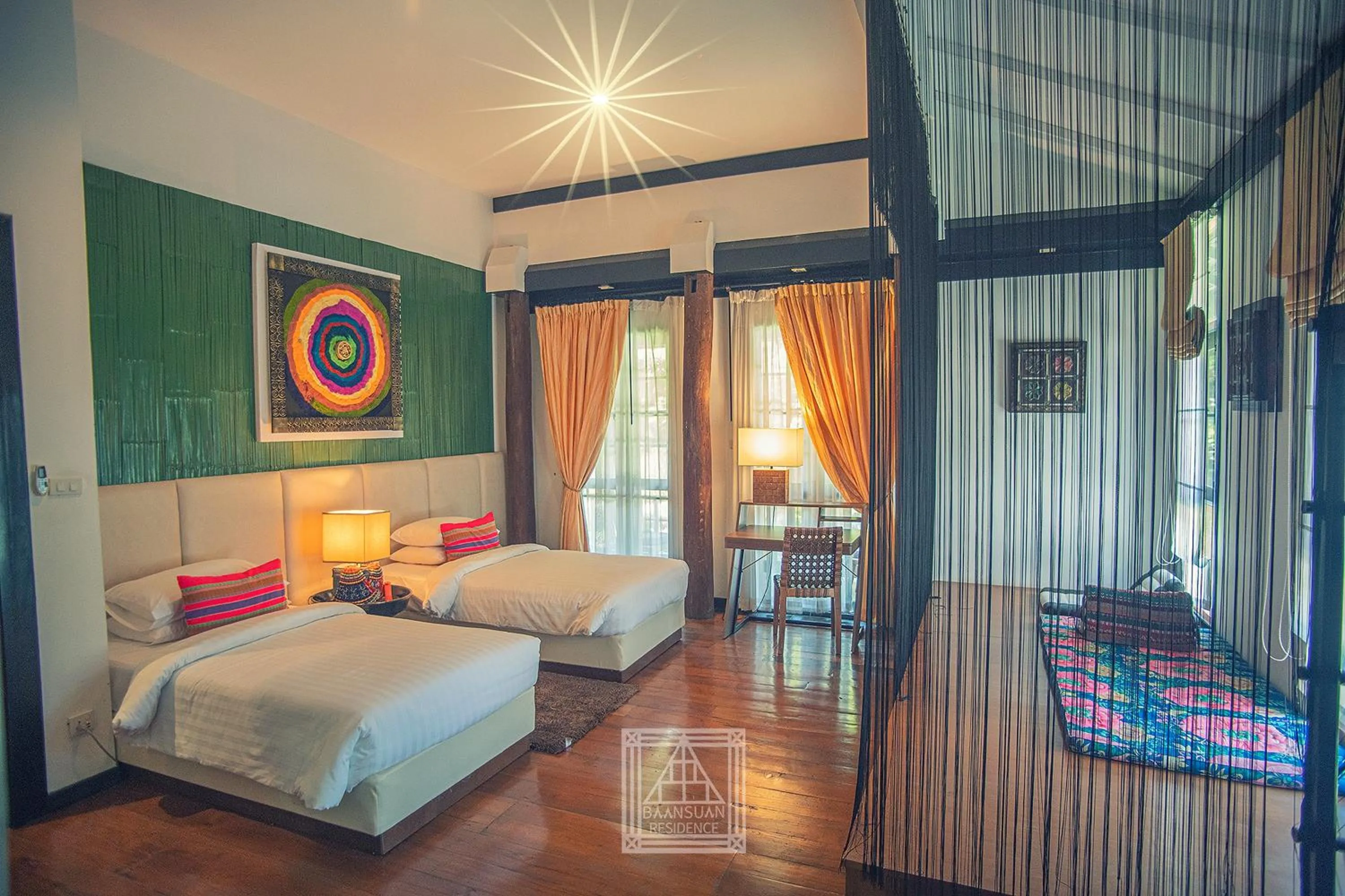 Bedroom, Bed in Baan Suan Residence เฮือนพักบ้านสวน