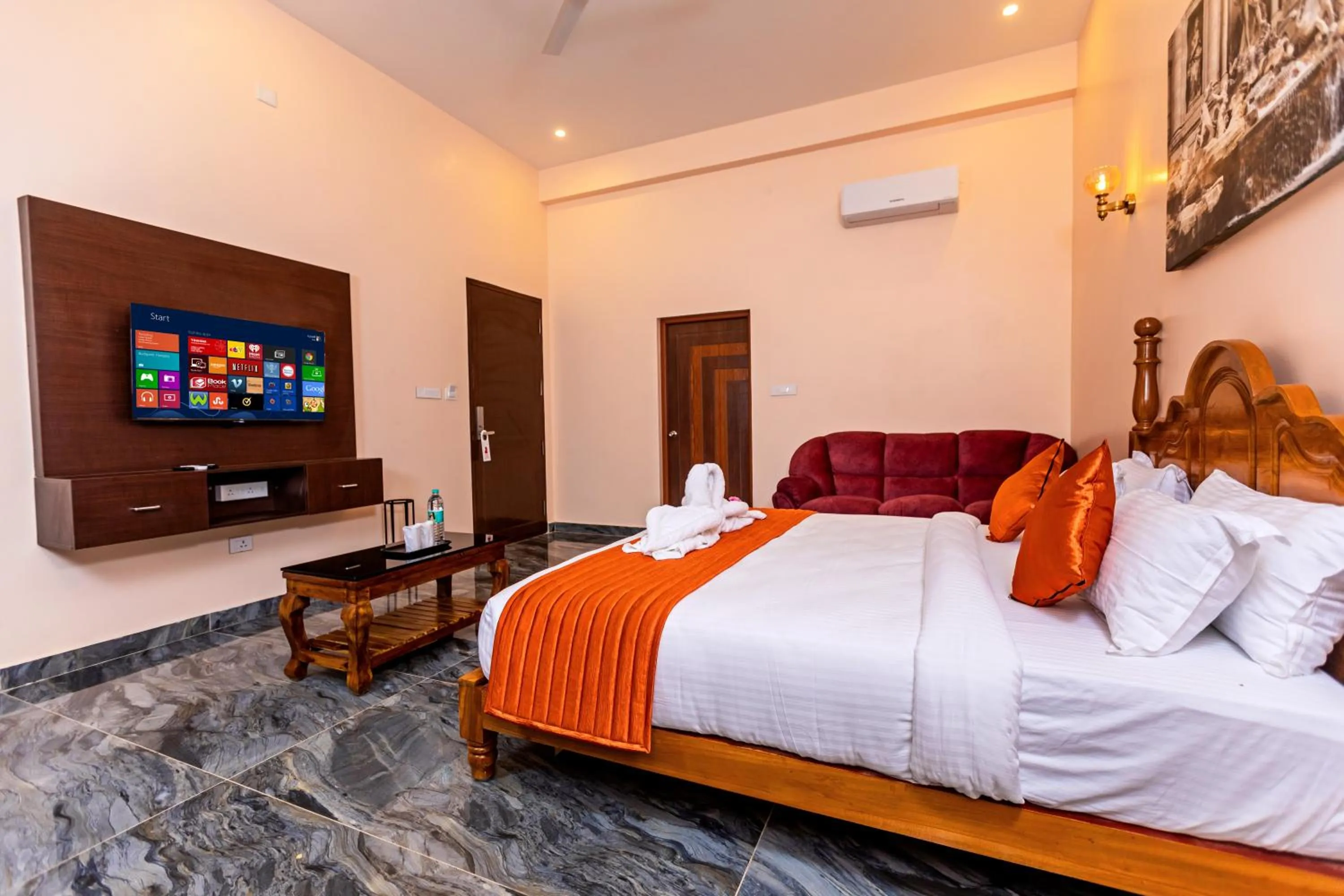 Bed in T Resort with Swimming Pool