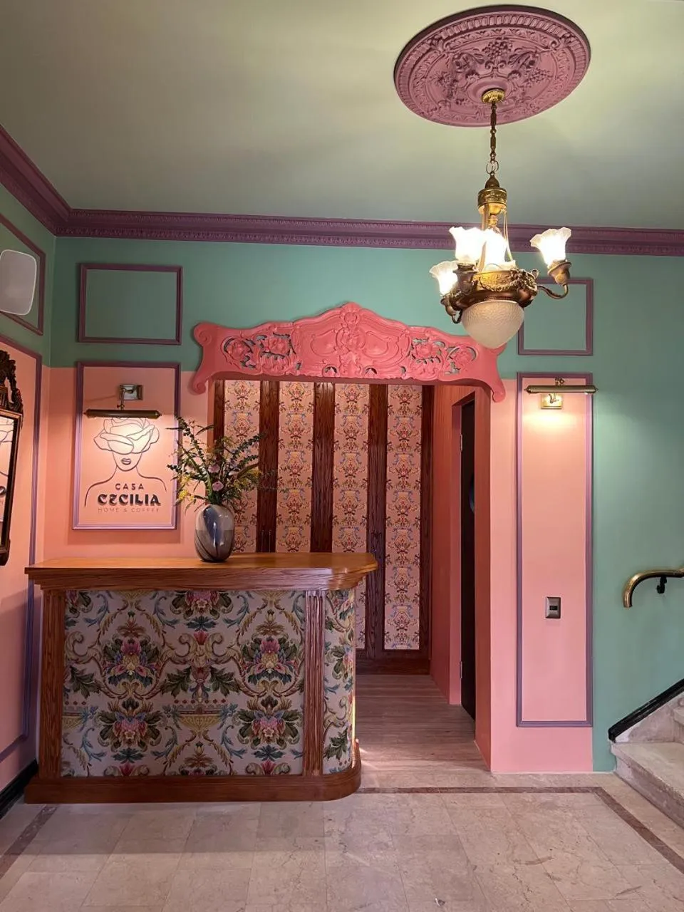 Lobby or reception in Casa Cecilia Santiago