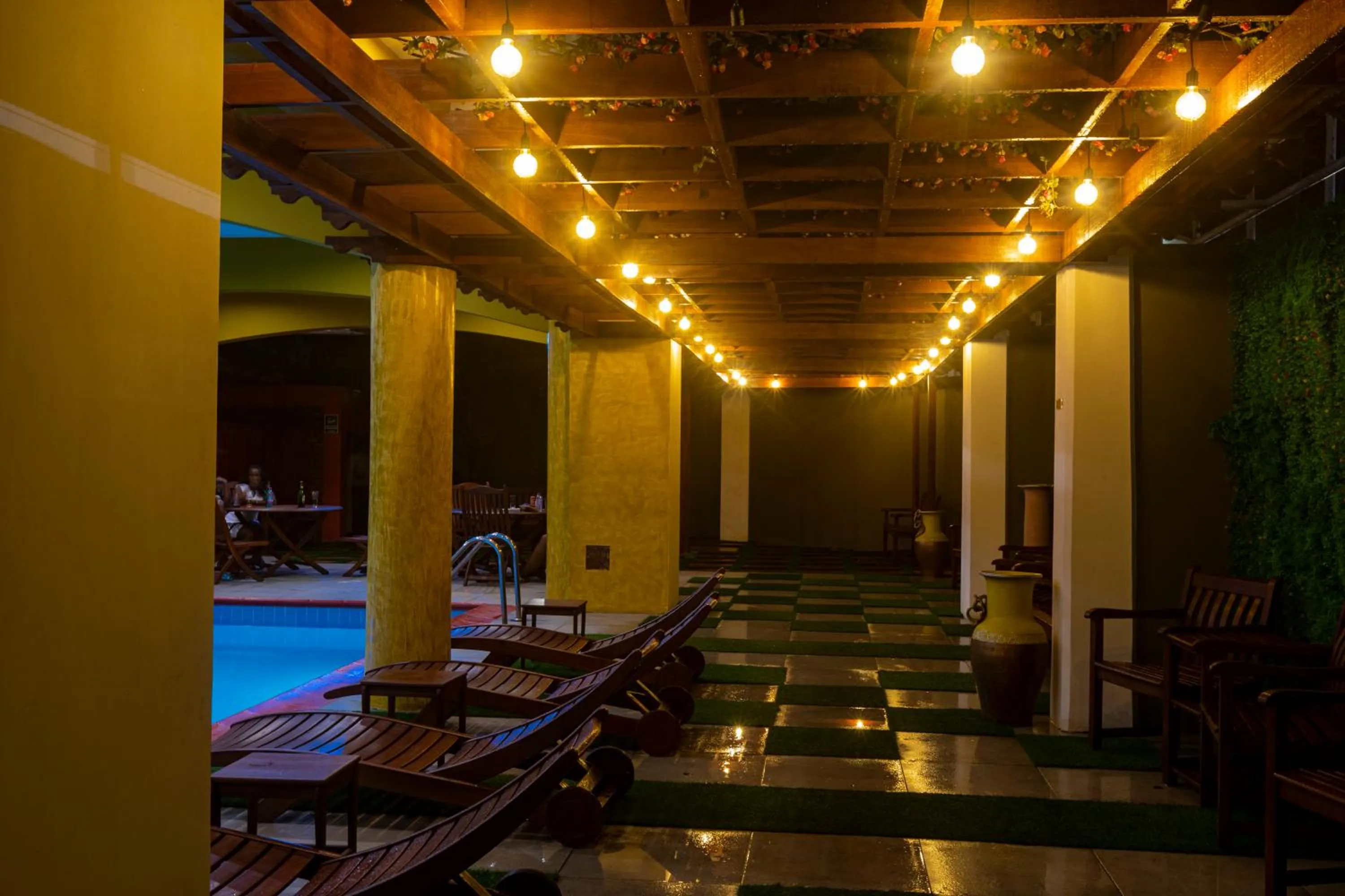 Pool view in Airport View Hotel