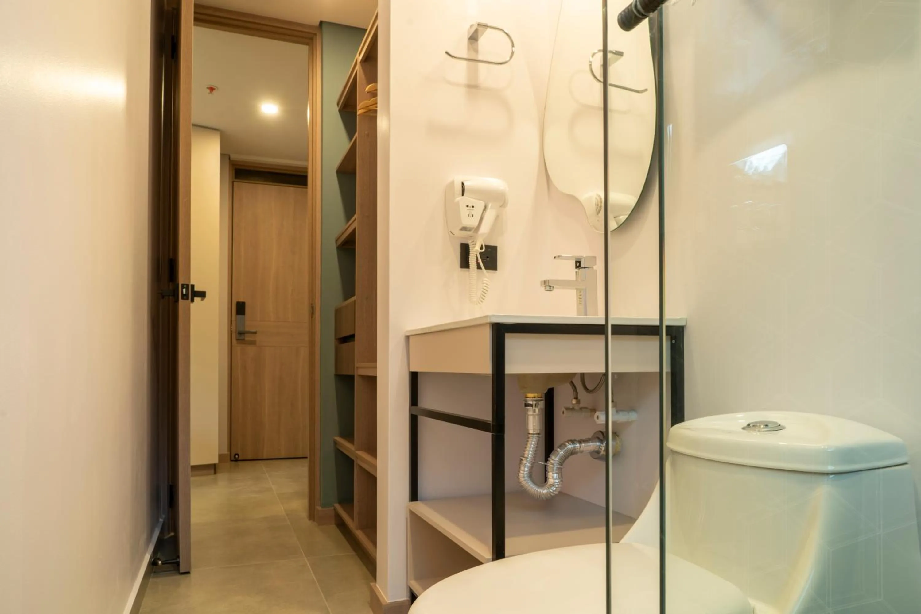 Shower in Hotel Living 35 Suites by Growing Group