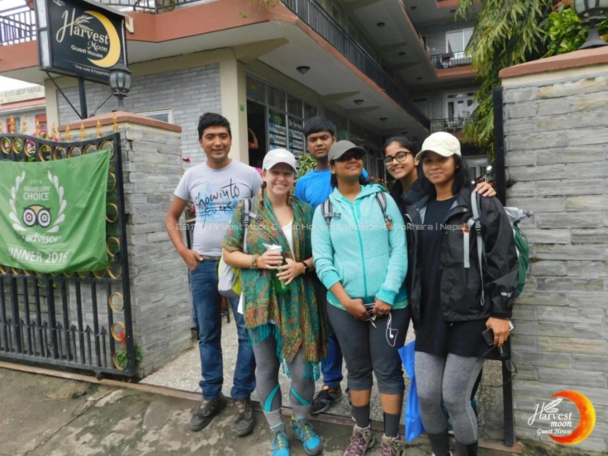 group of guests in Harvest Moon Guest House