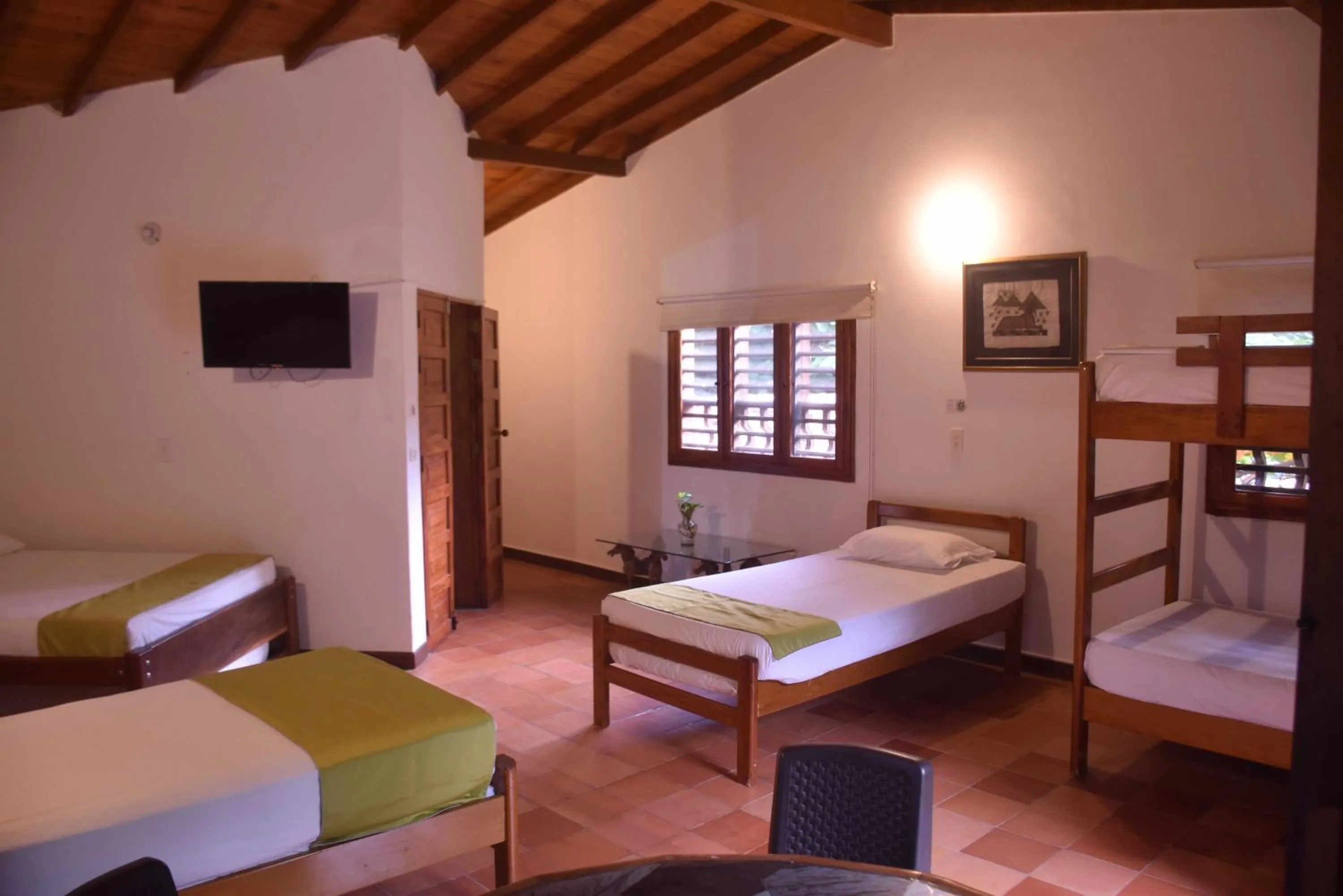 Bed in Finca Hotel La Estancia