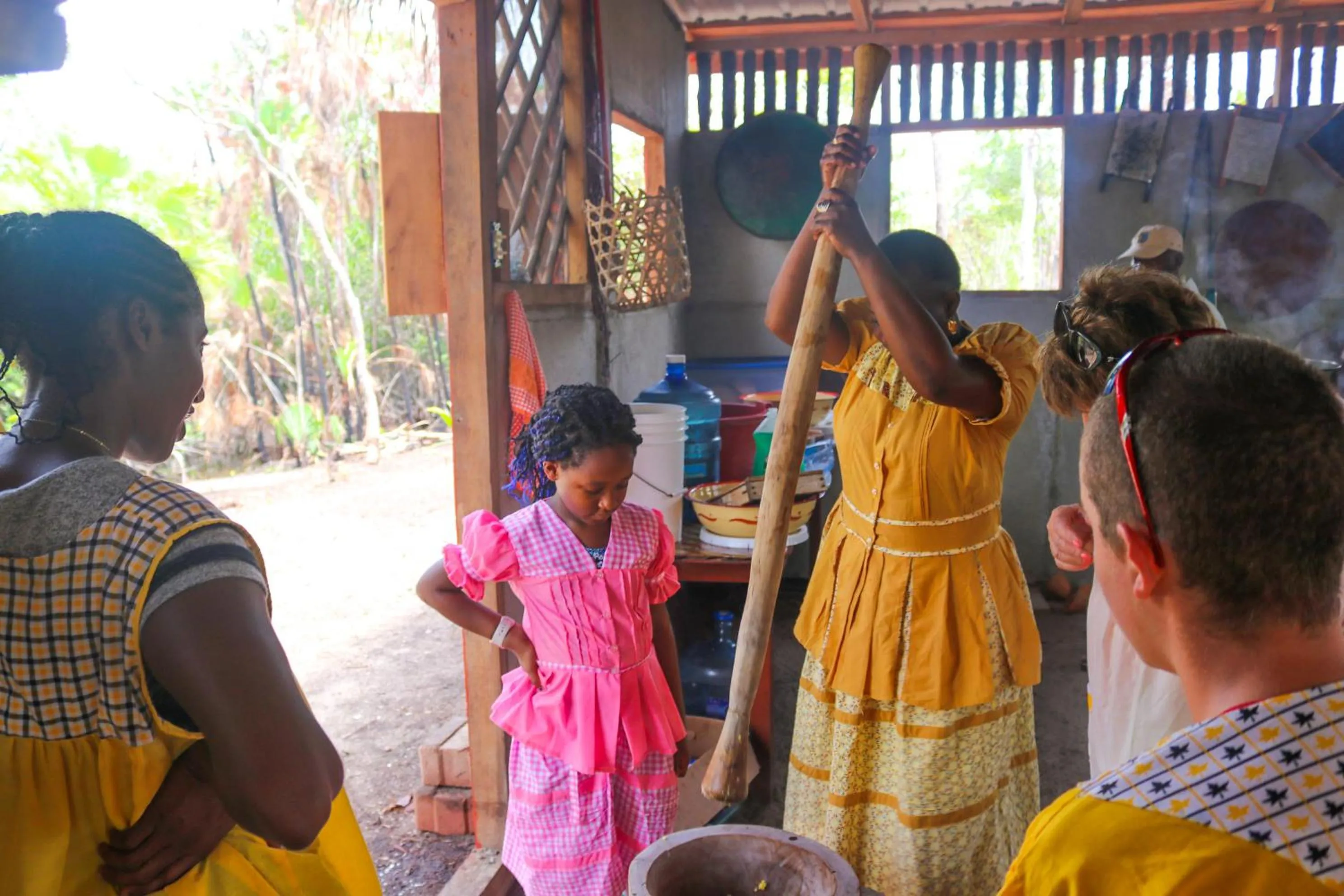 Communal kitchen in Palmento Grove Garifuna Eco-Cultural & Healing Institute
