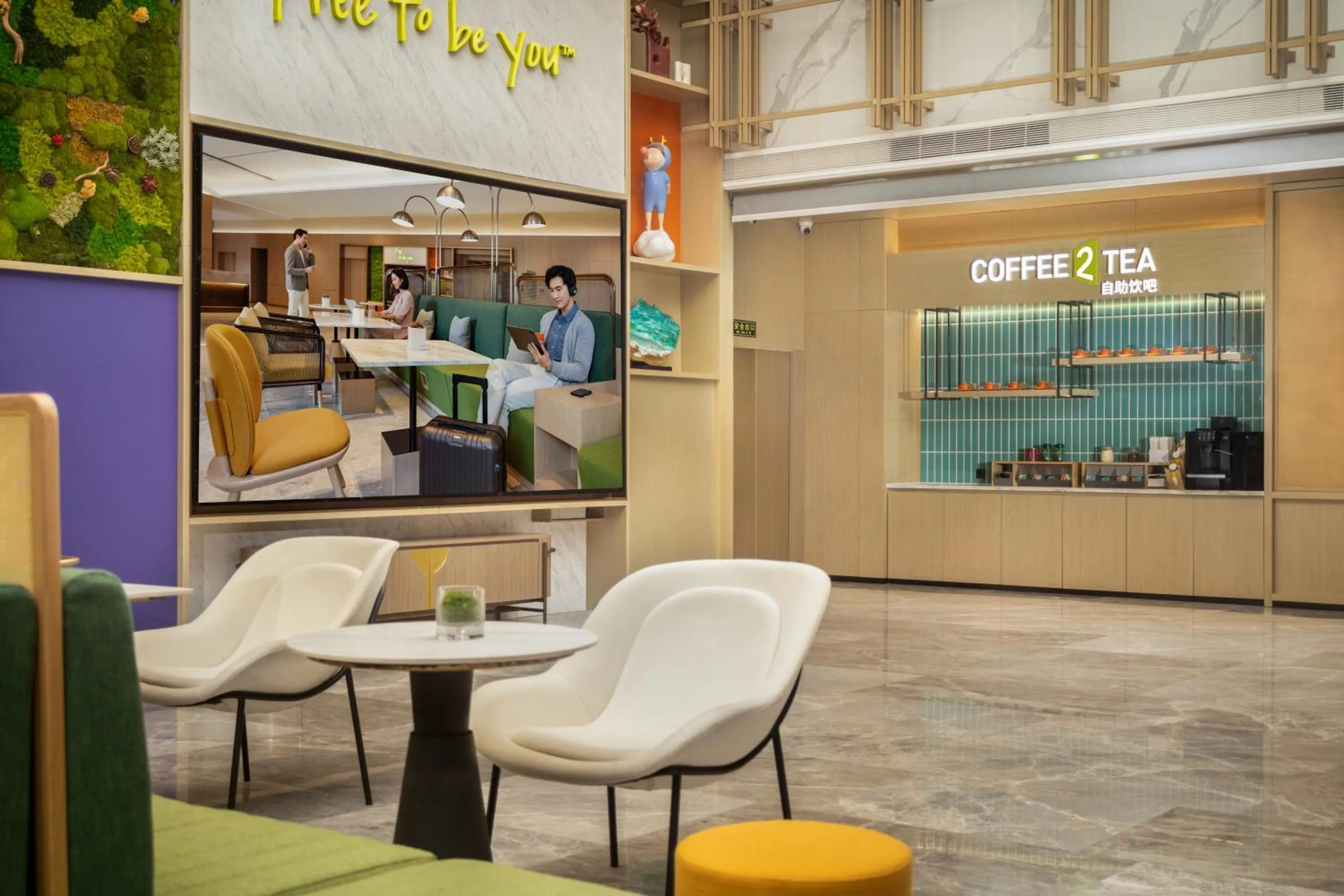 Seating area in Home2 by Hilton Xinjiang Kuche