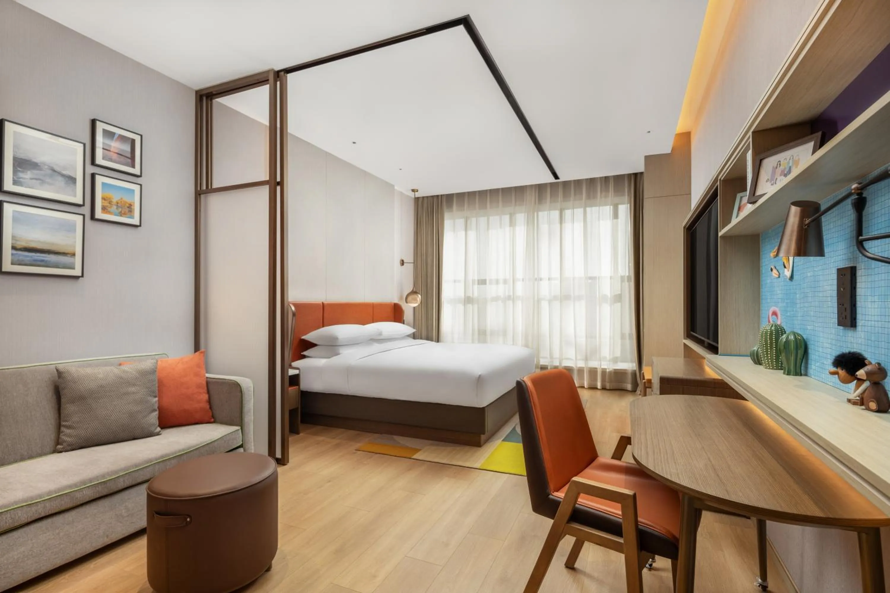 Photo of the whole room in Home2 by Hilton Xinjiang Kuche