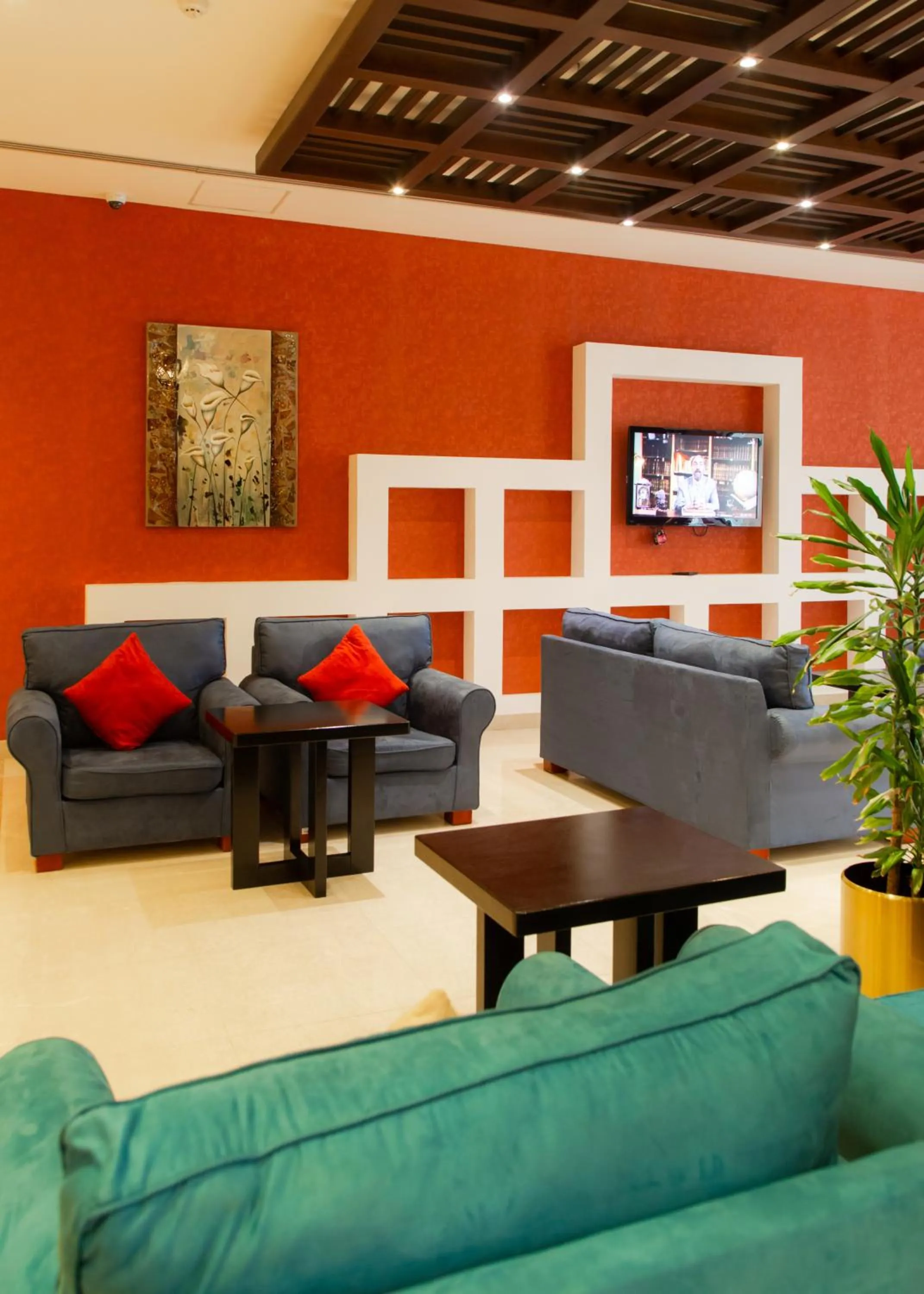 Seating area in Al Liwan Residence