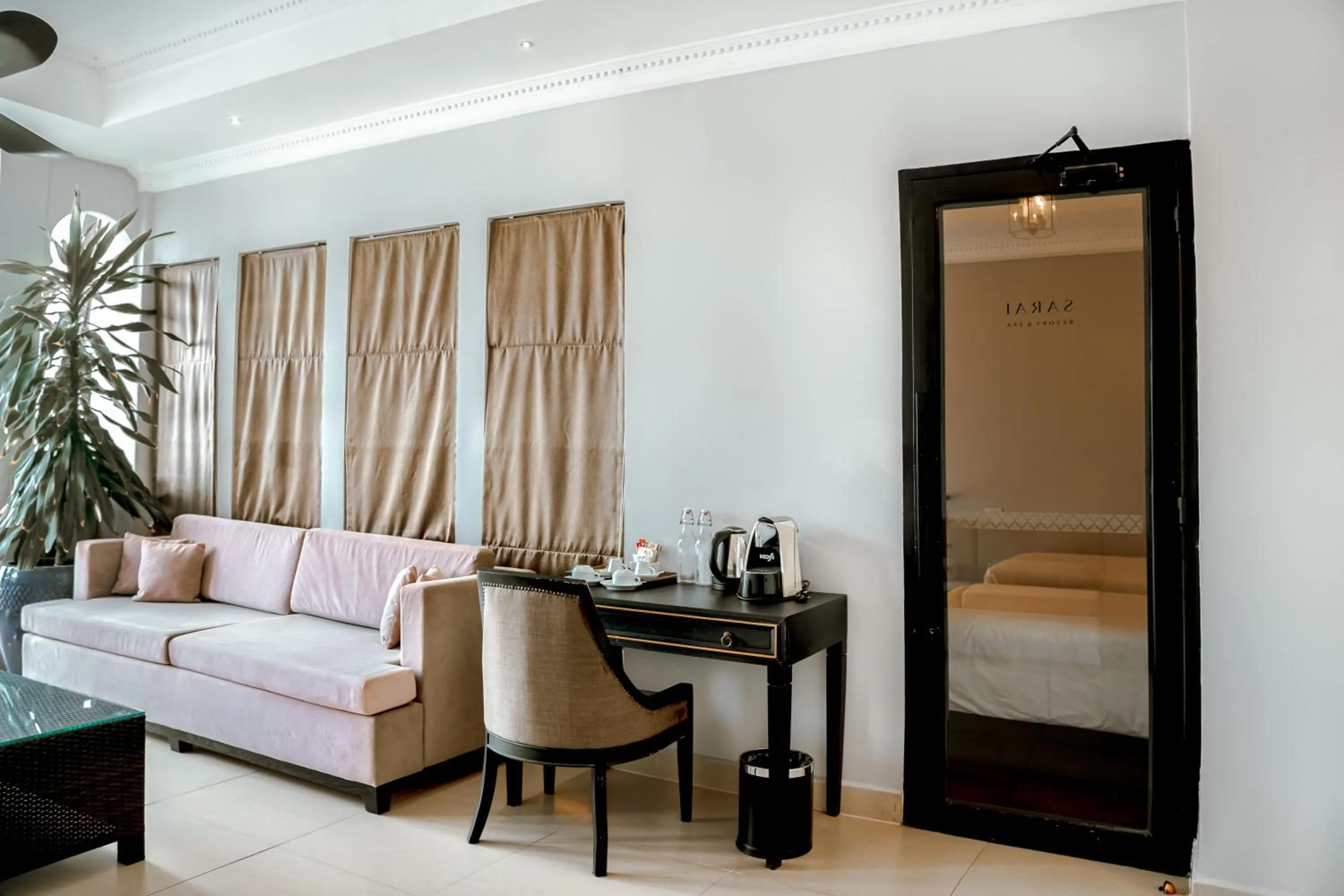 View (from property/room), Bed in Sarai and Wander Resort