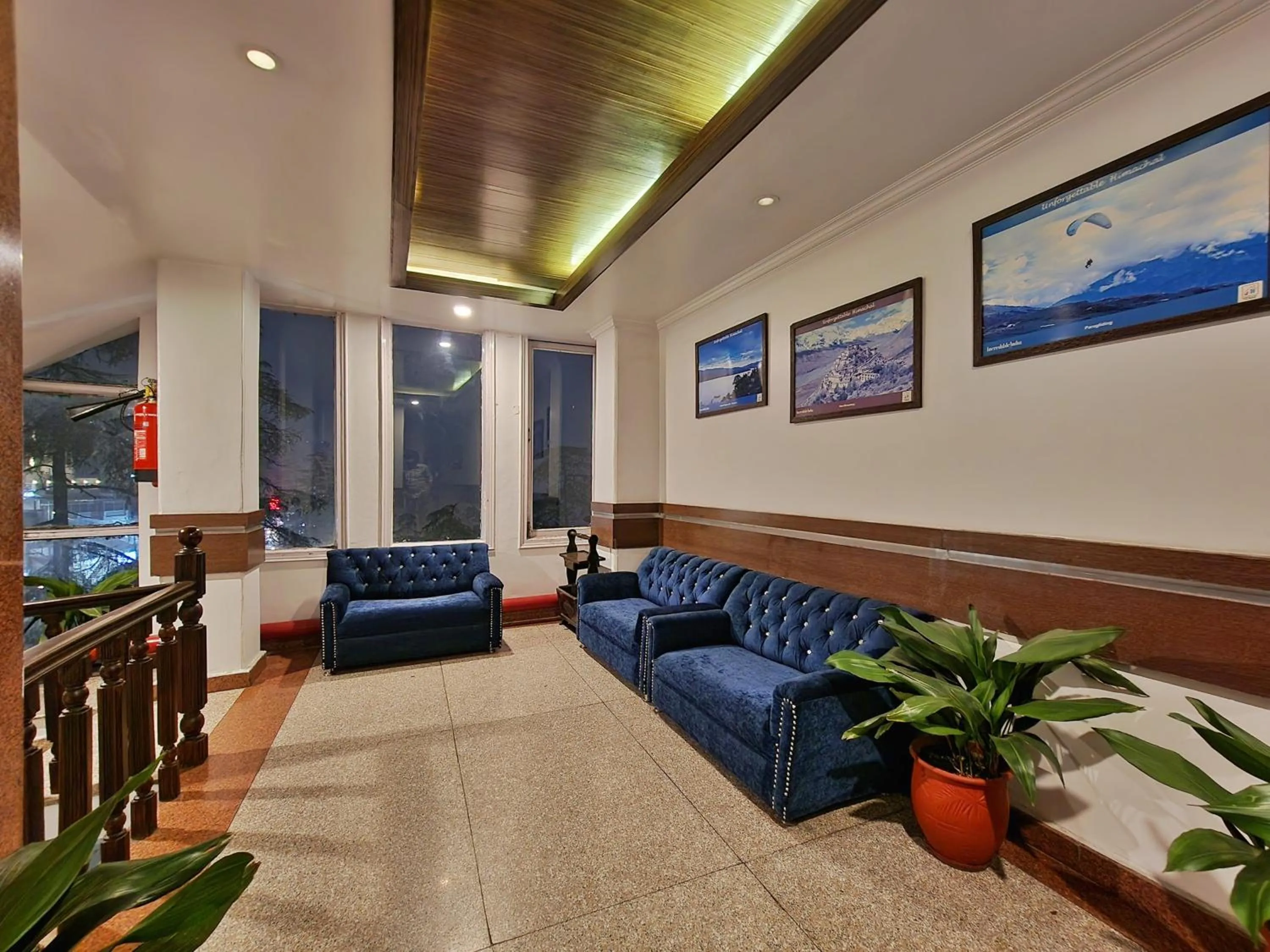 Seating area in Hotel Surya Shimla