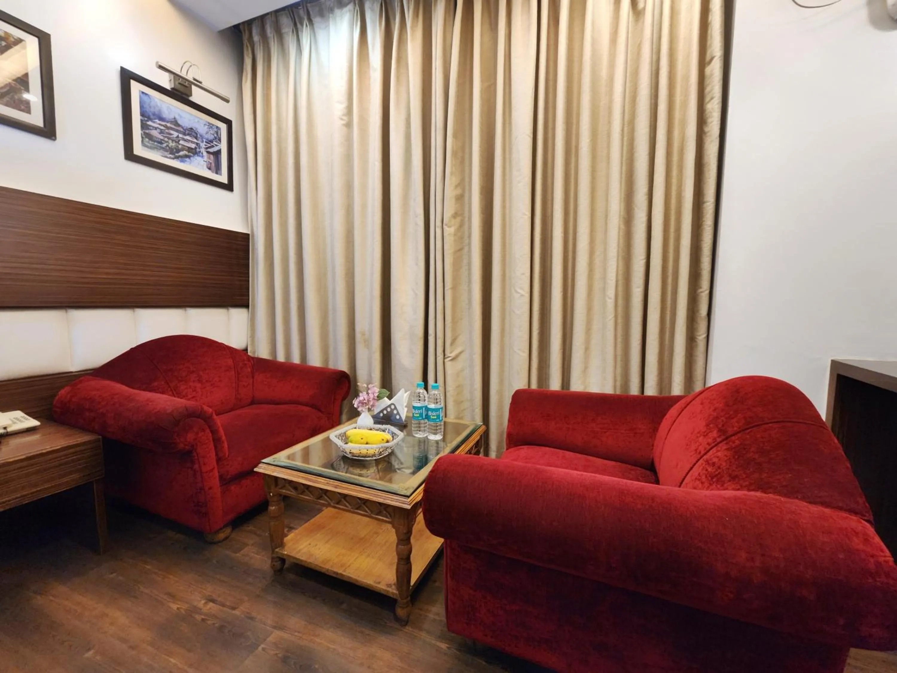 Seating area in Hotel Surya Shimla