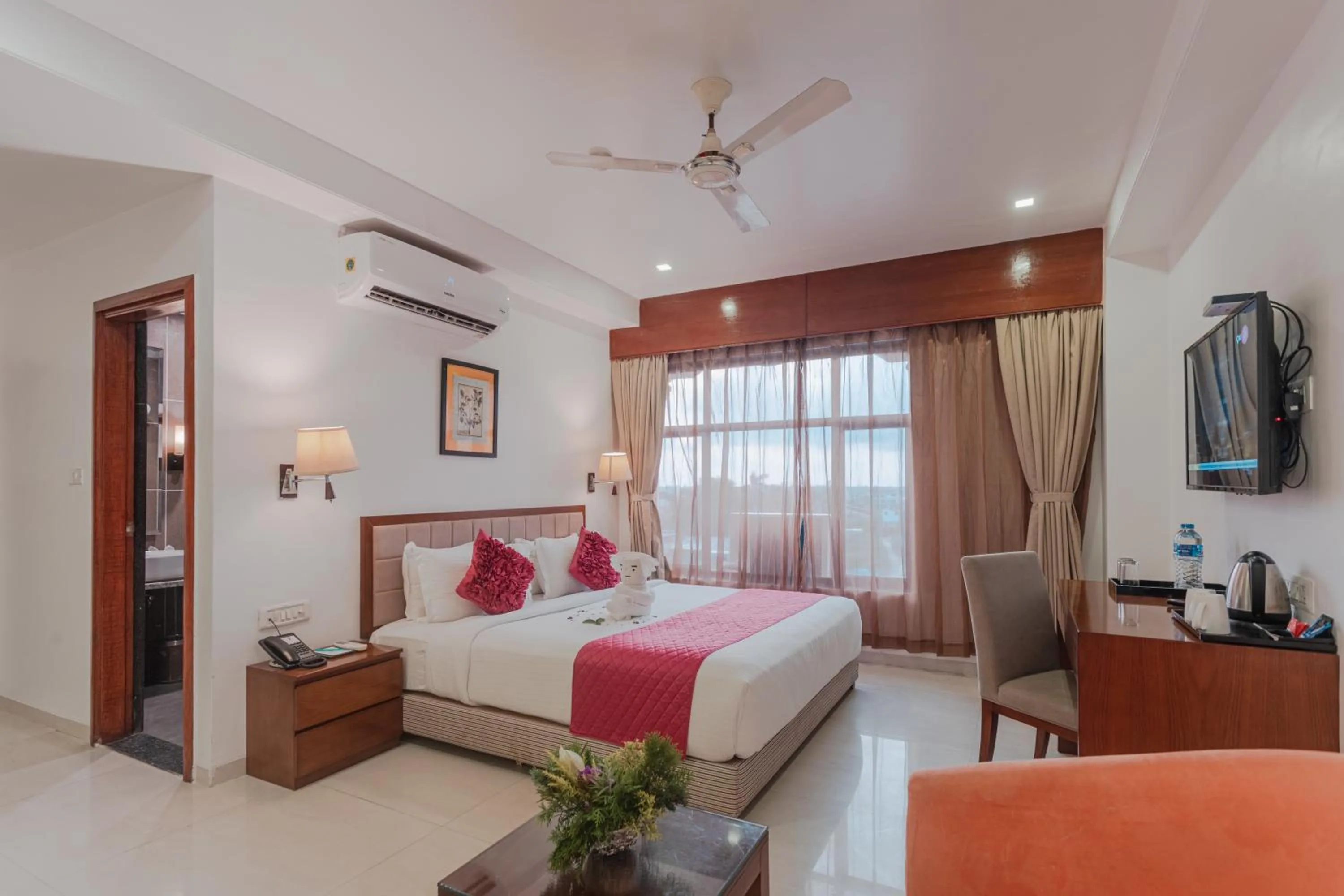 View (from property/room), Bed in Diamond Palace Lords Plaza Nepalgunj