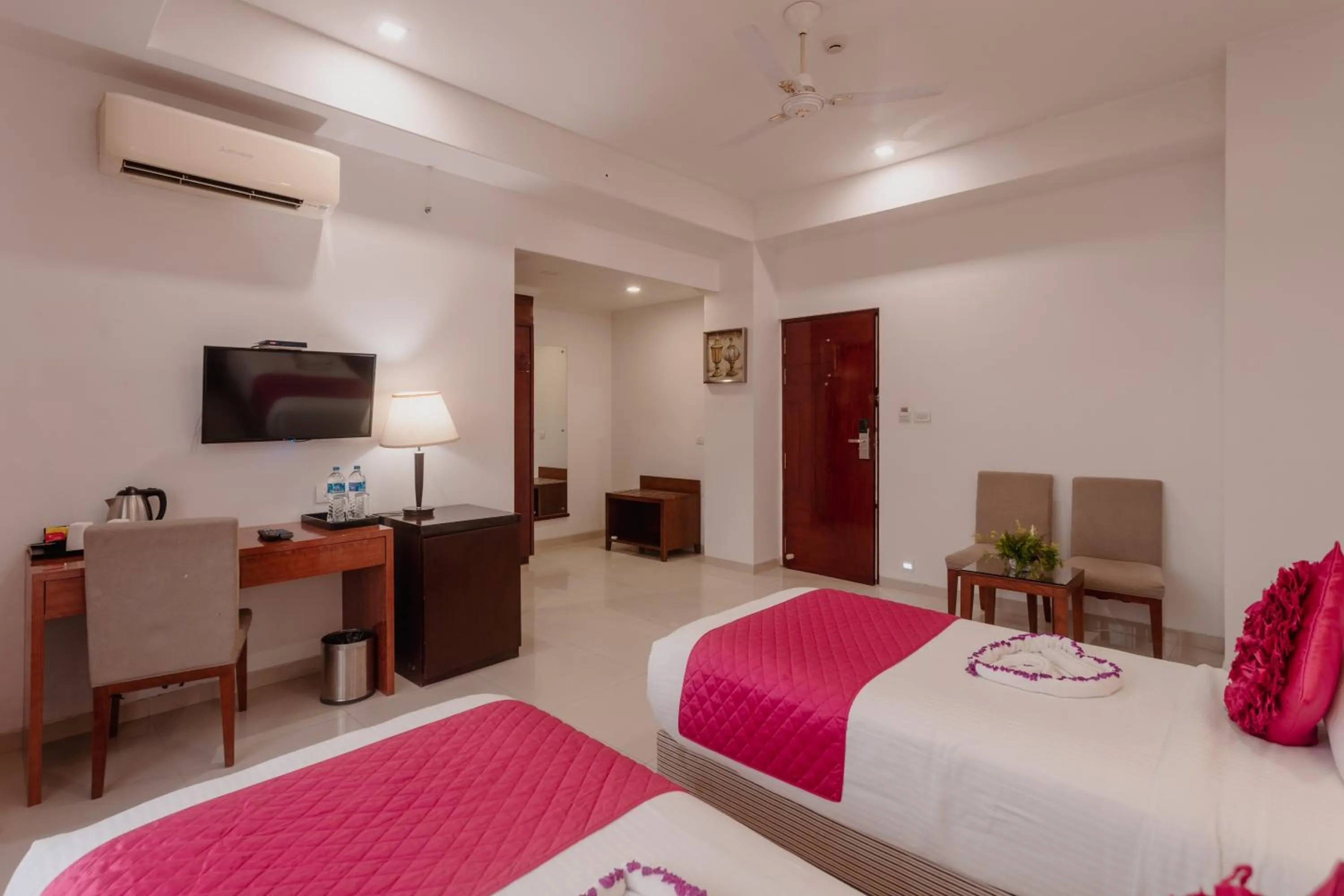 View (from property/room), Bed in Diamond Palace Lords Plaza Nepalgunj