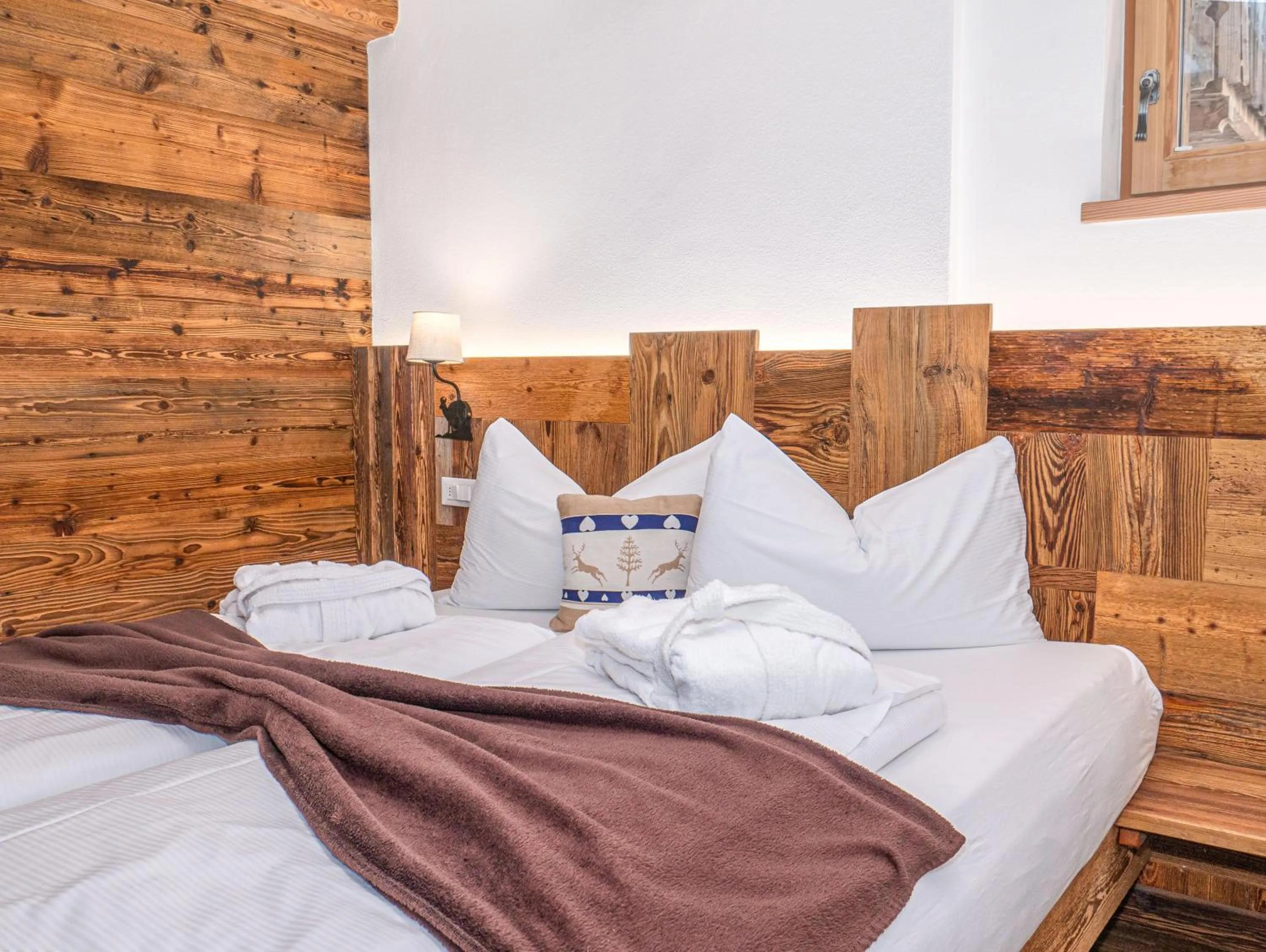 Bed in Alpine Mountain Chalet