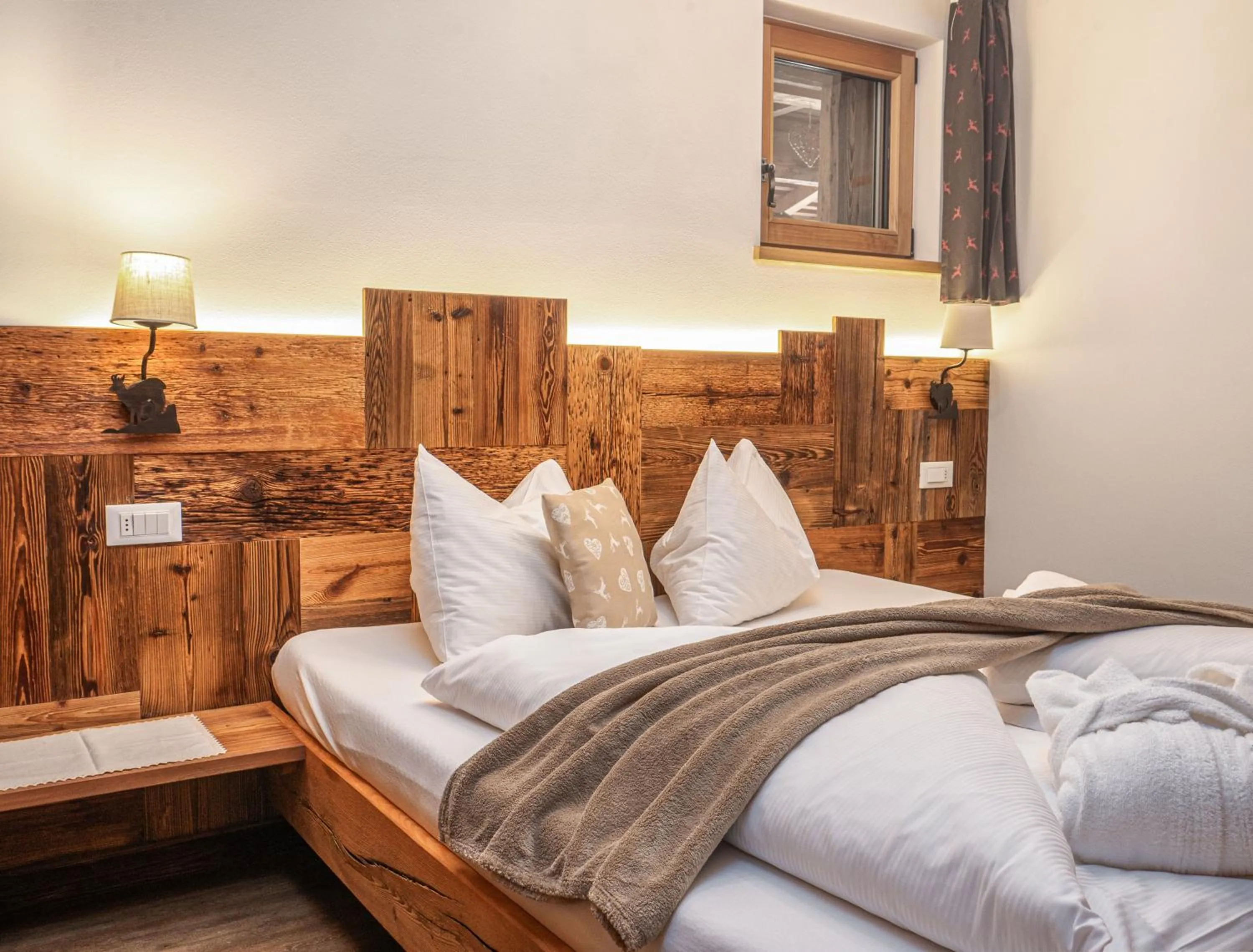 Bed in Alpine Mountain Chalet