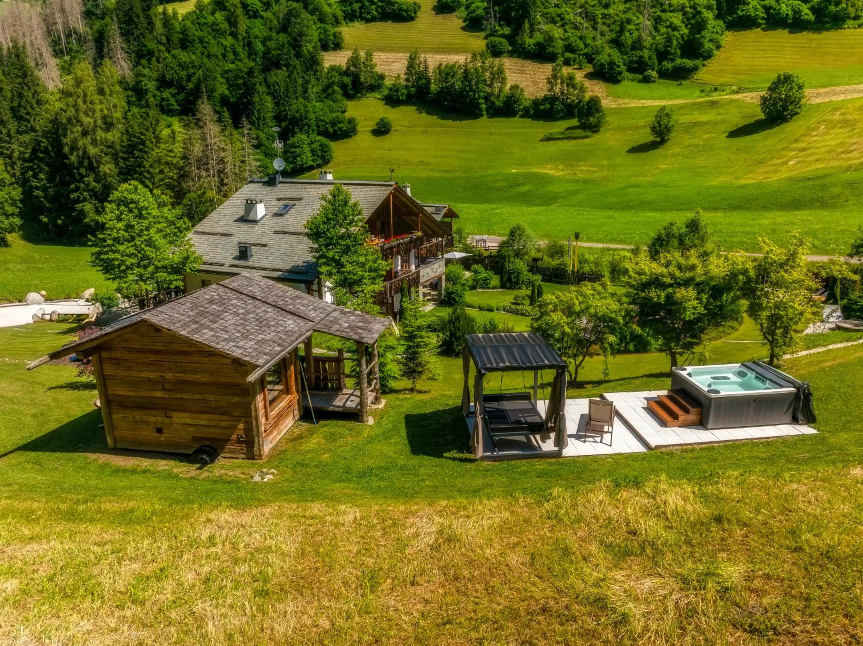 Natural landscape in Alpine Mountain Chalet