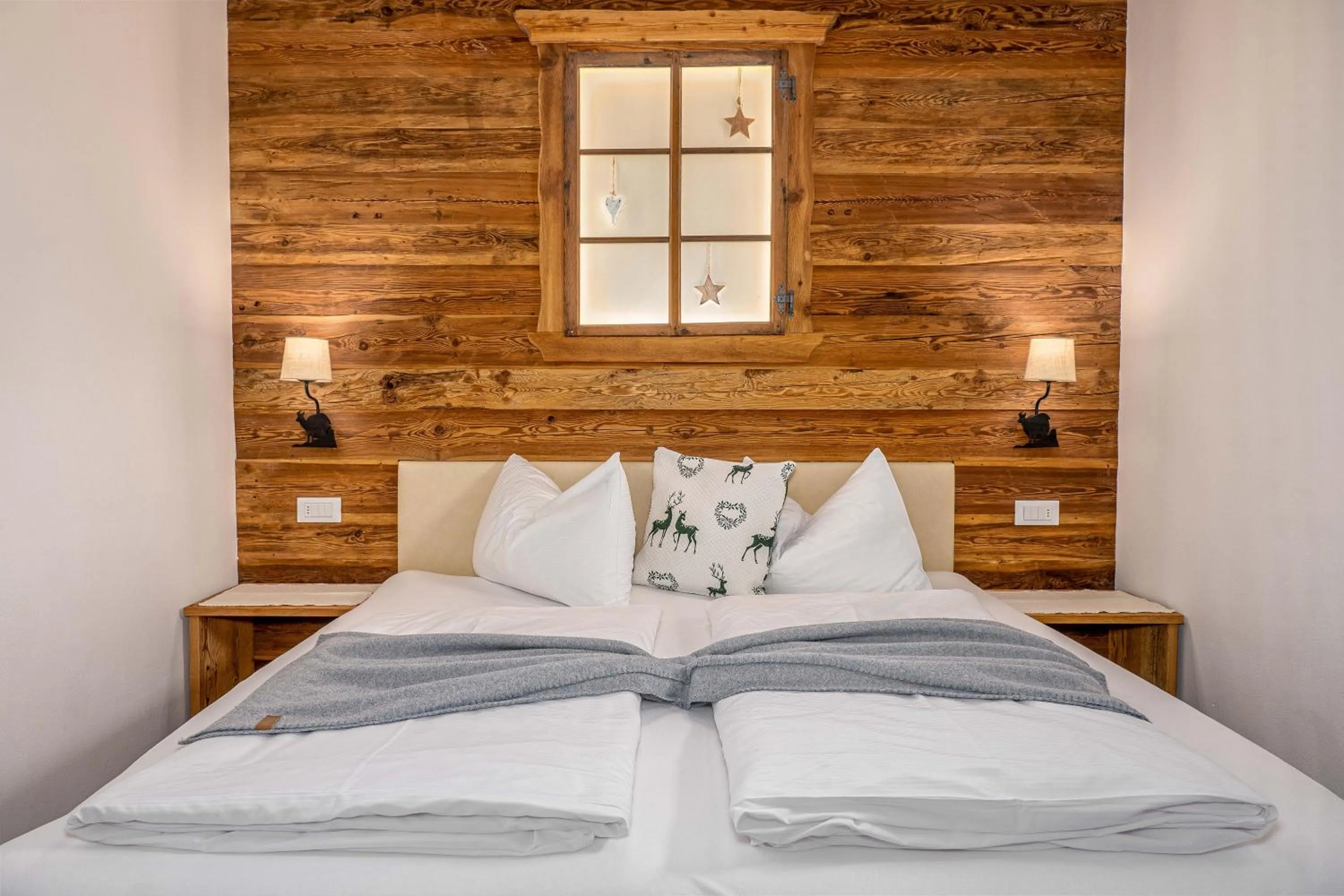Bed in Alpine Mountain Chalet
