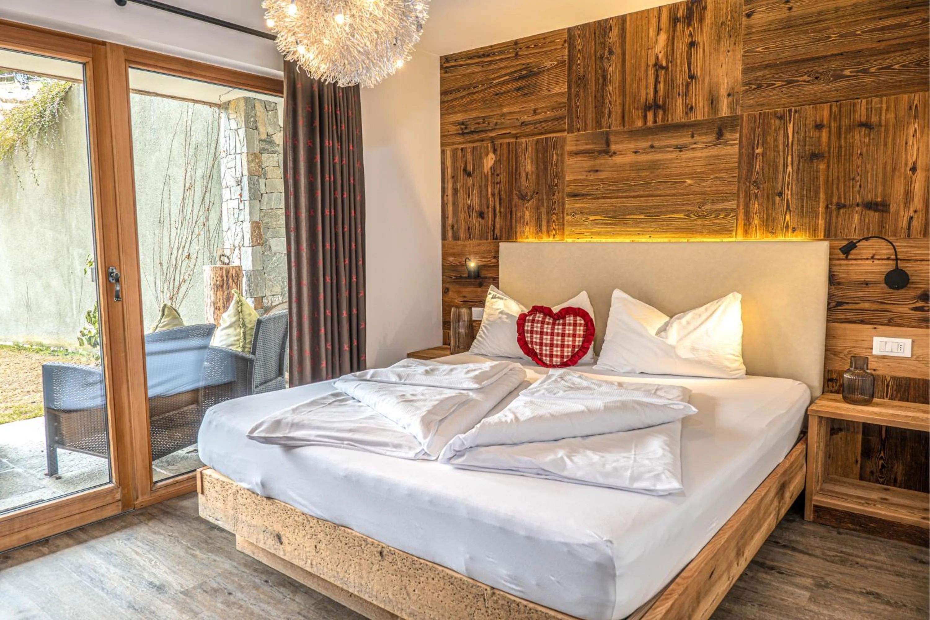 Bed in Alpine Mountain Chalet