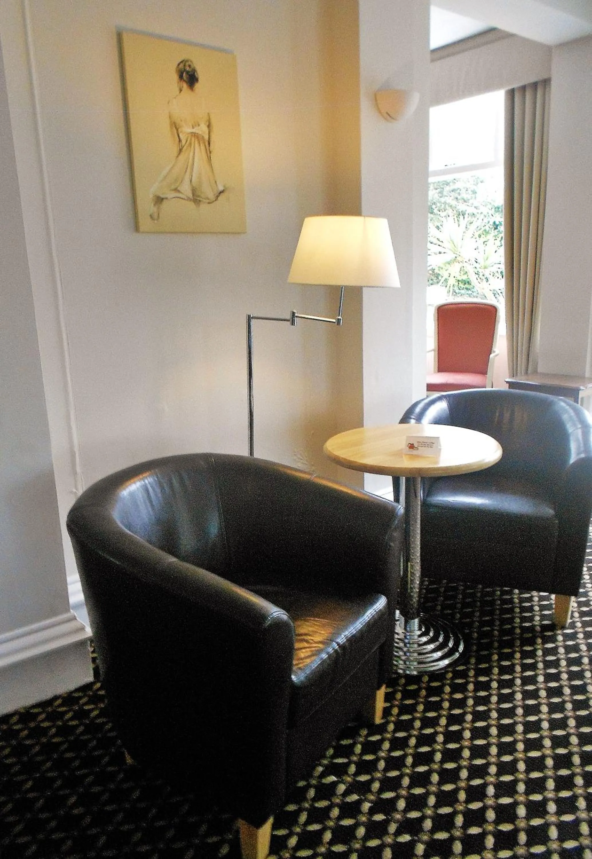 Seating area in Burley Court Hotel