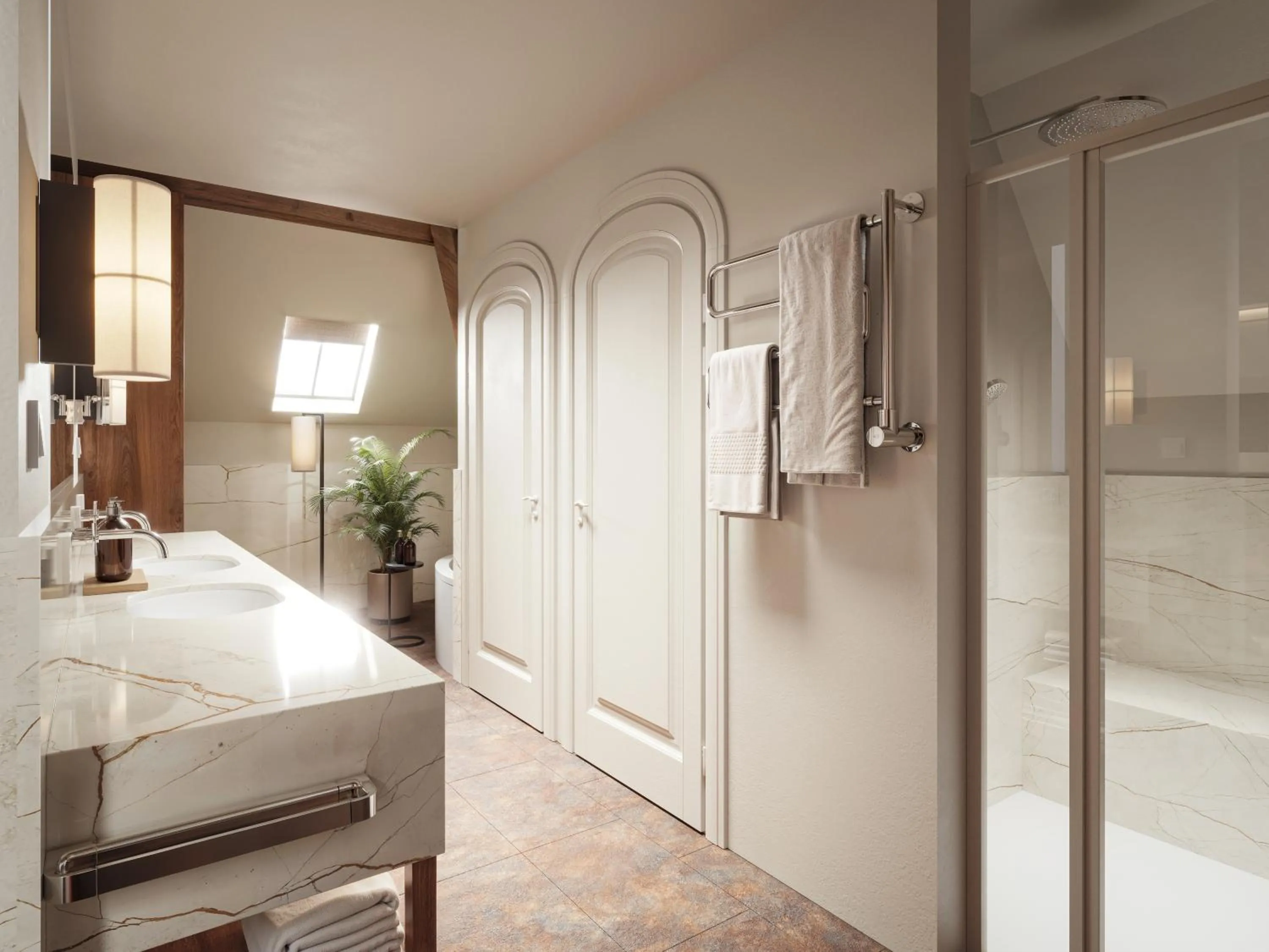 Bathroom, Bed in Van Oys Maastricht Retreat, a Leading Hotel of the World