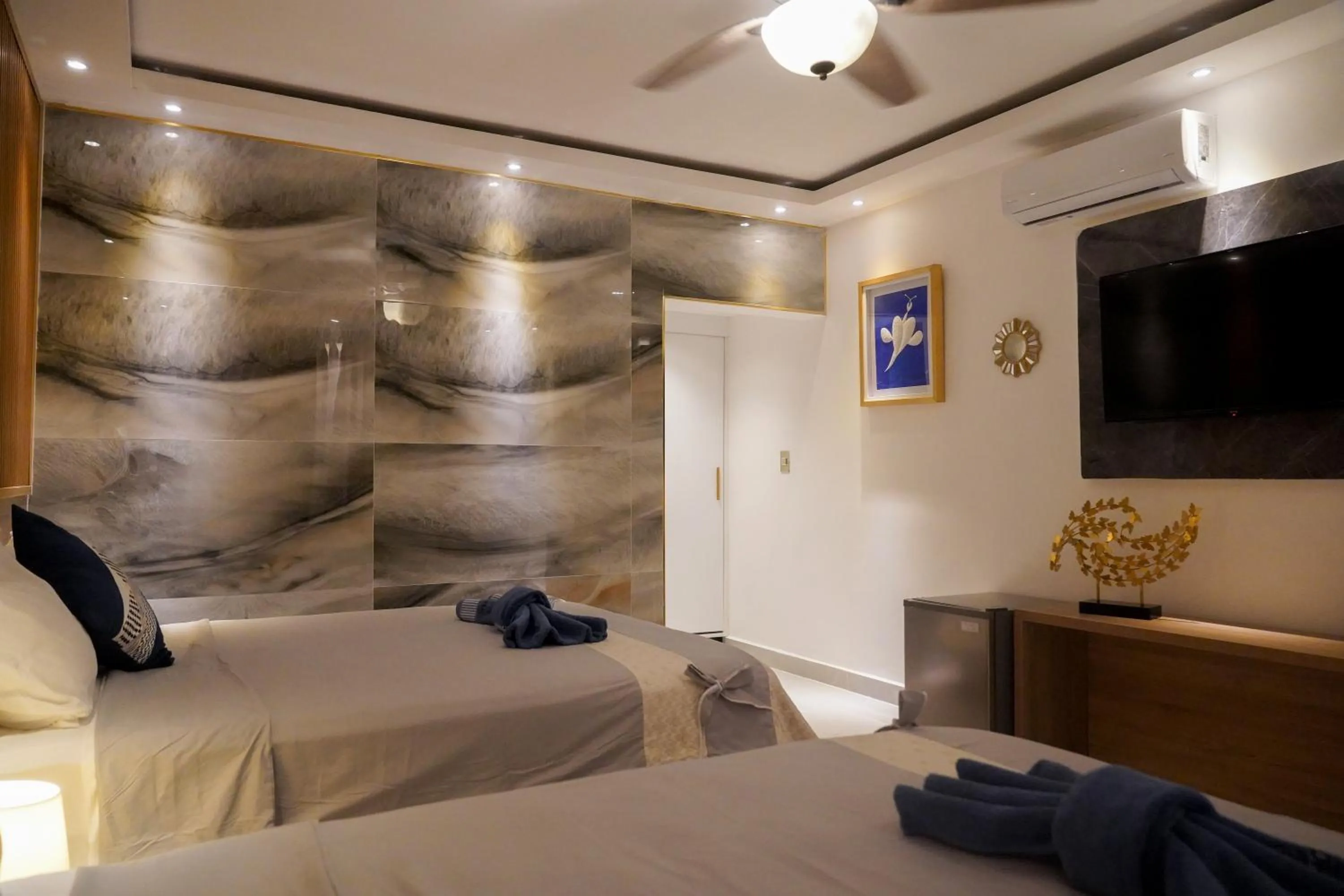 Bed in Soficu Hotel on the beach bayahibe