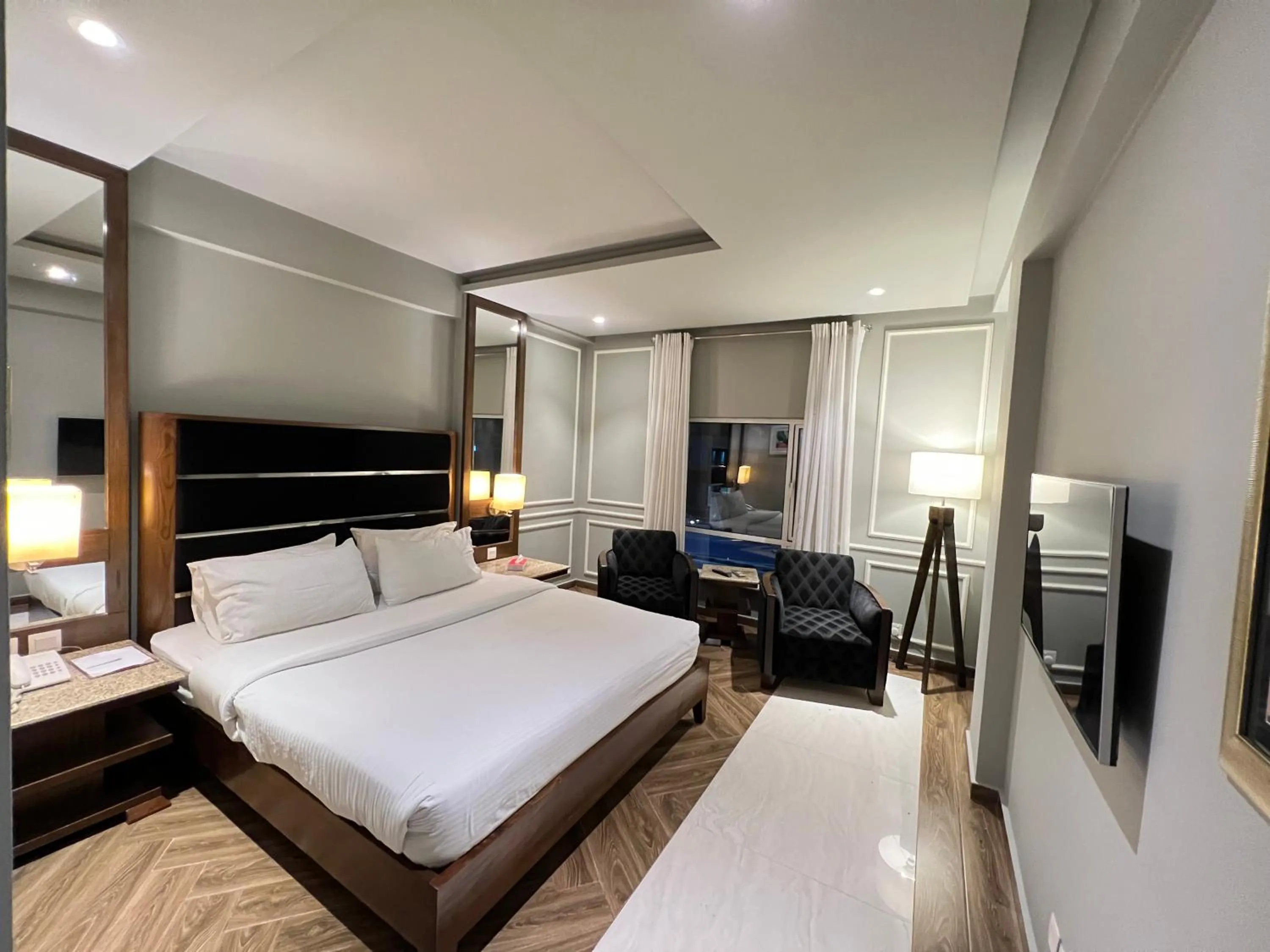 Bed in Lahore Continental Hotel