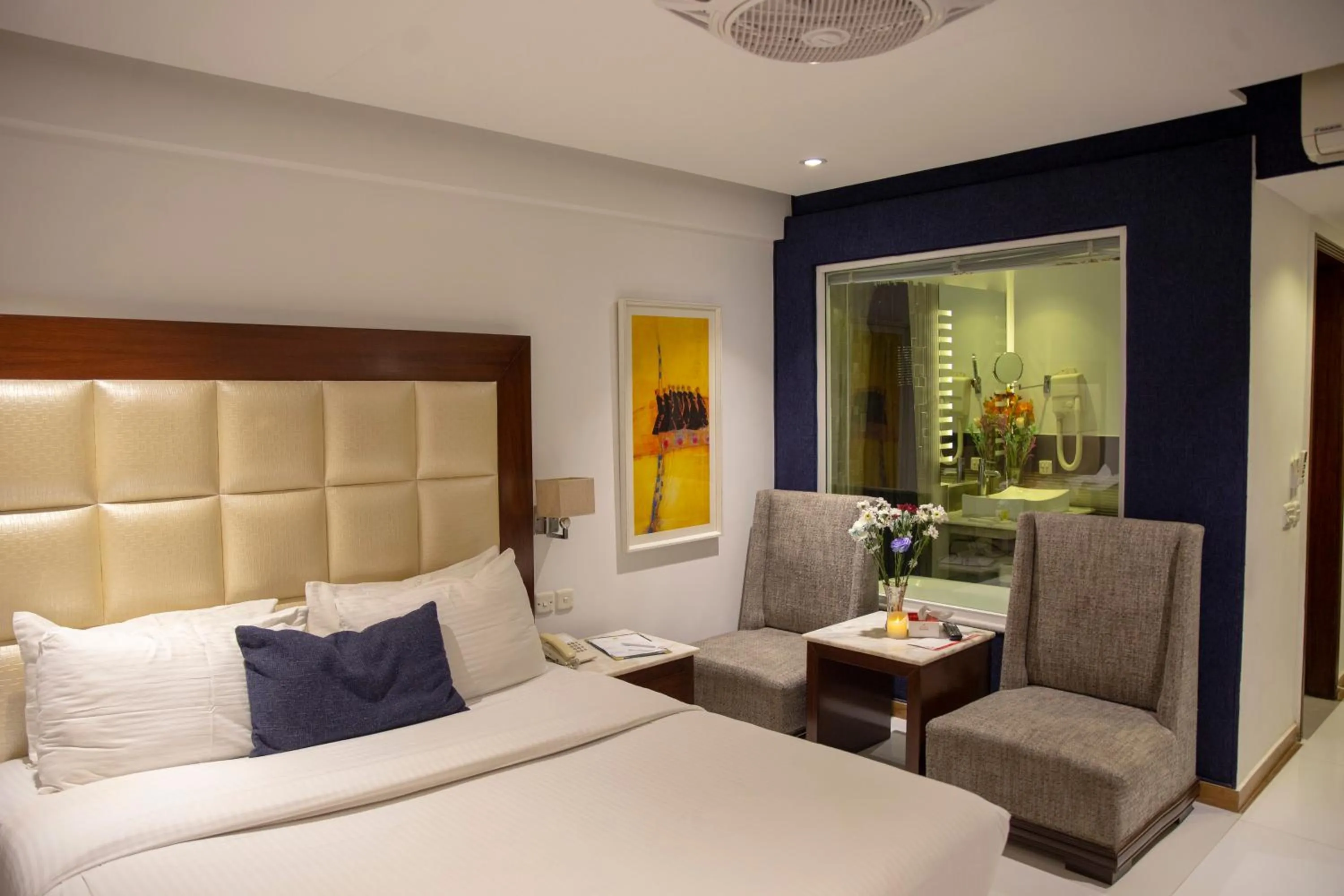 Bed in Lahore Continental Hotel