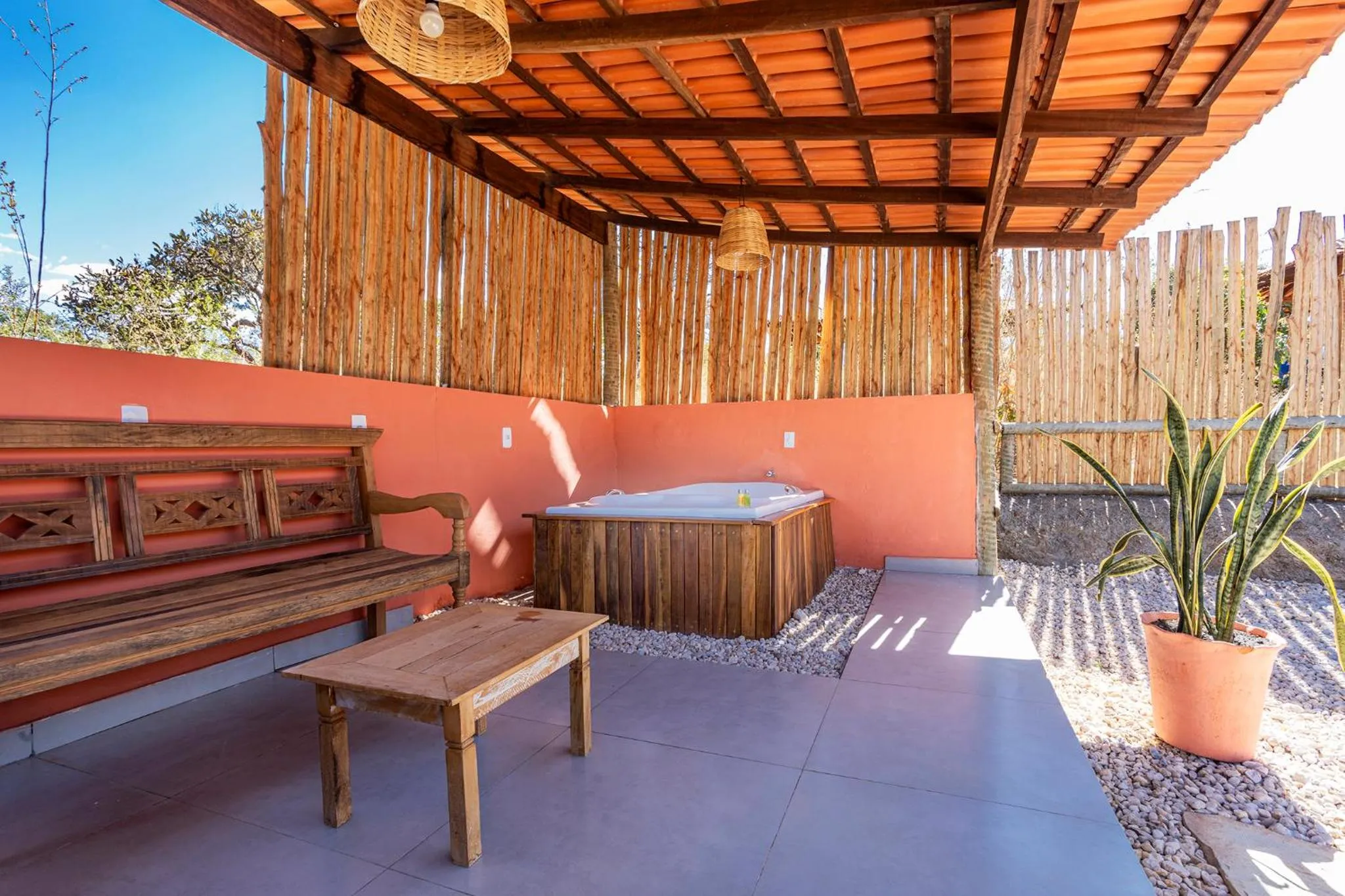 Hot Tub in Pousada Vereda da Serra