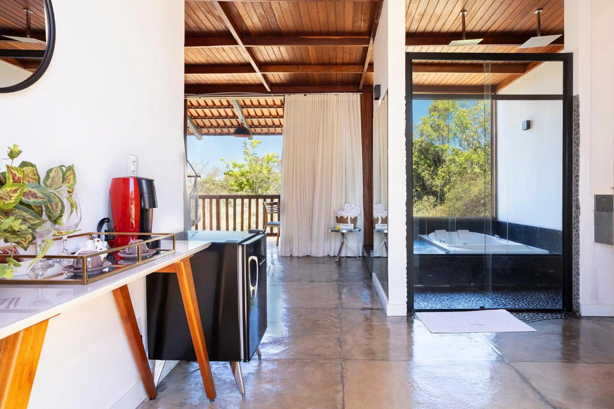 Hot Tub, Bed in Pousada Vereda da Serra