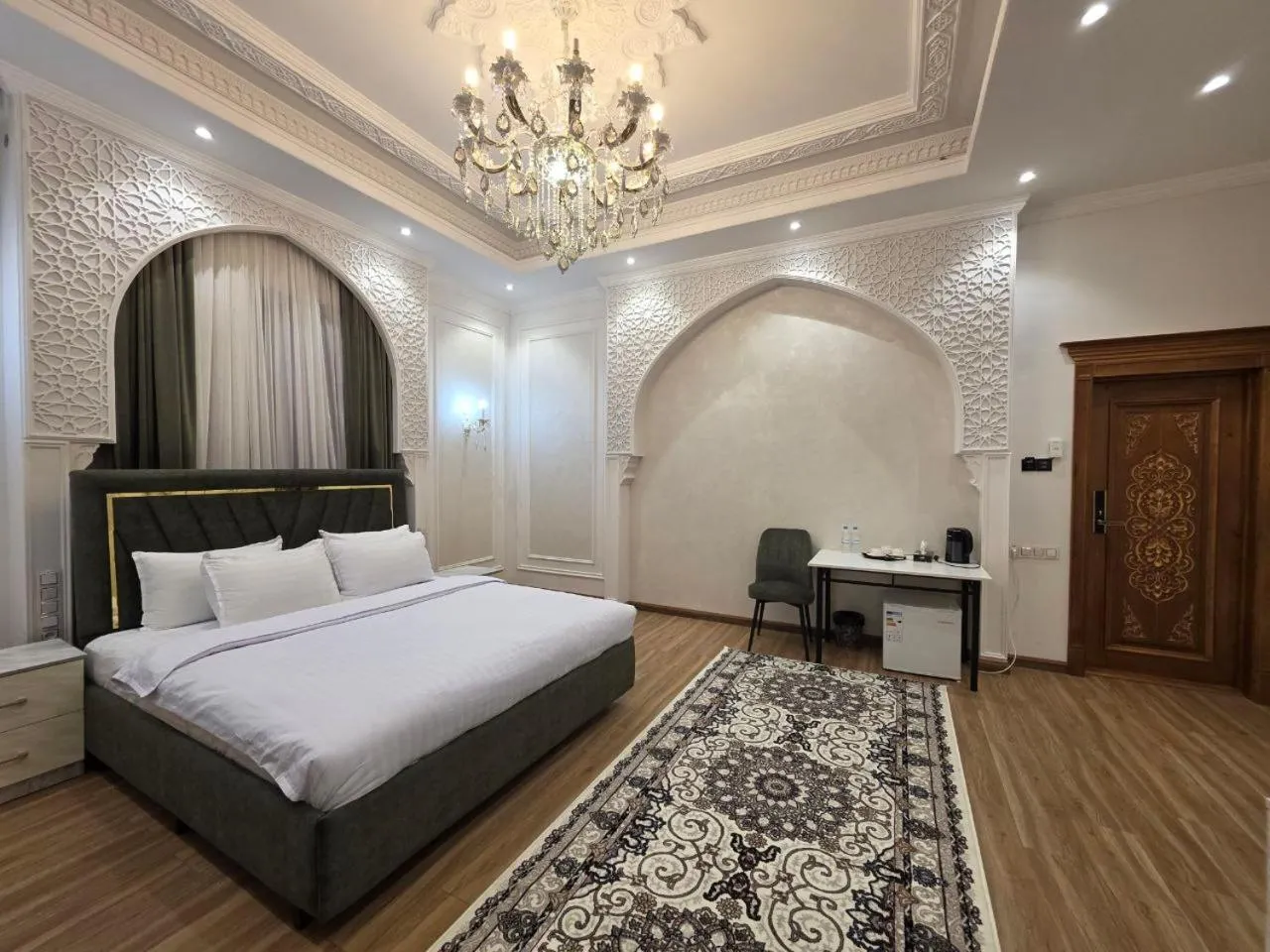Bed in Old City Samarkand Hotel