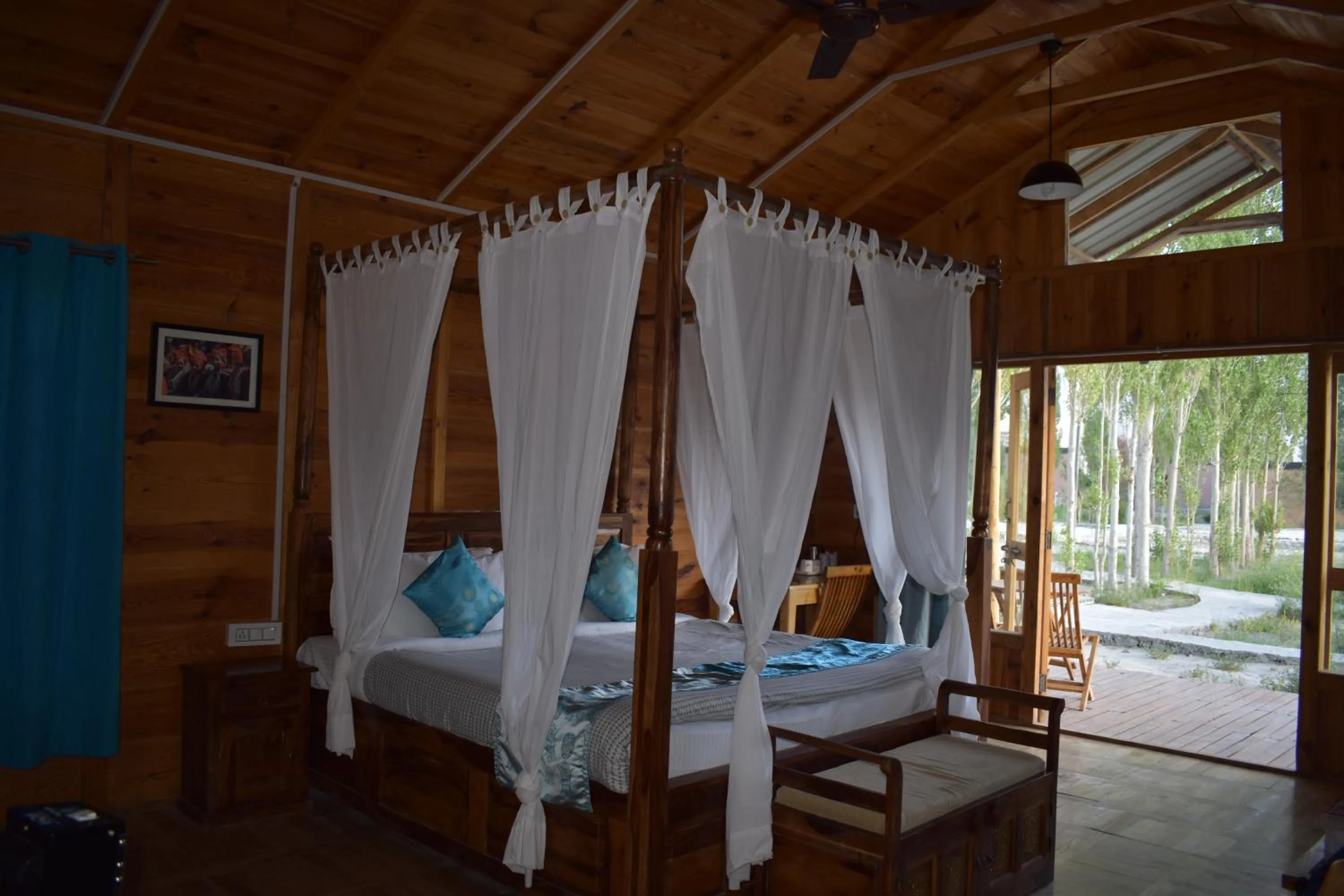 Bed in Nubra Ecolodge