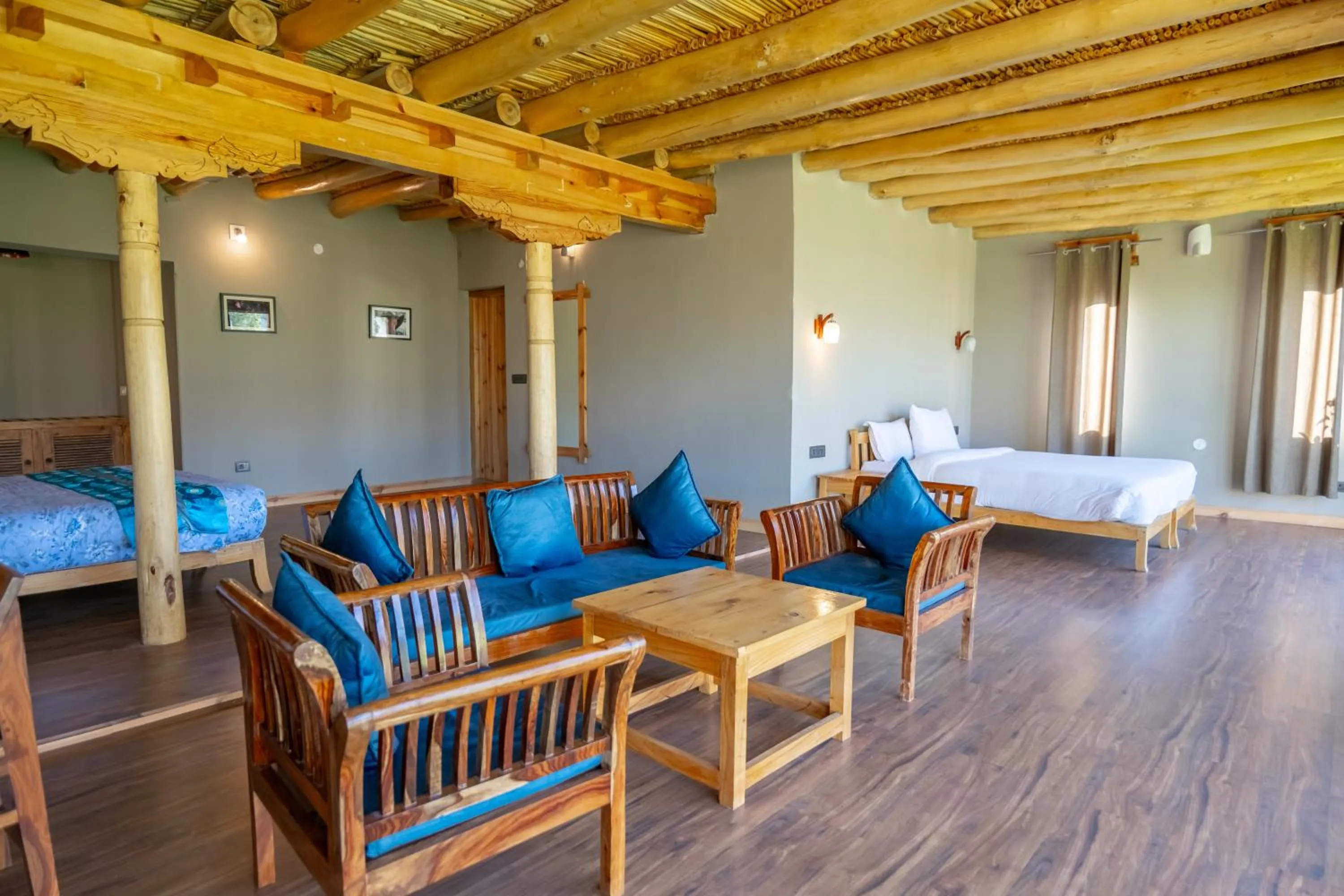 Photo of the whole room, Bed in Nubra Ecolodge