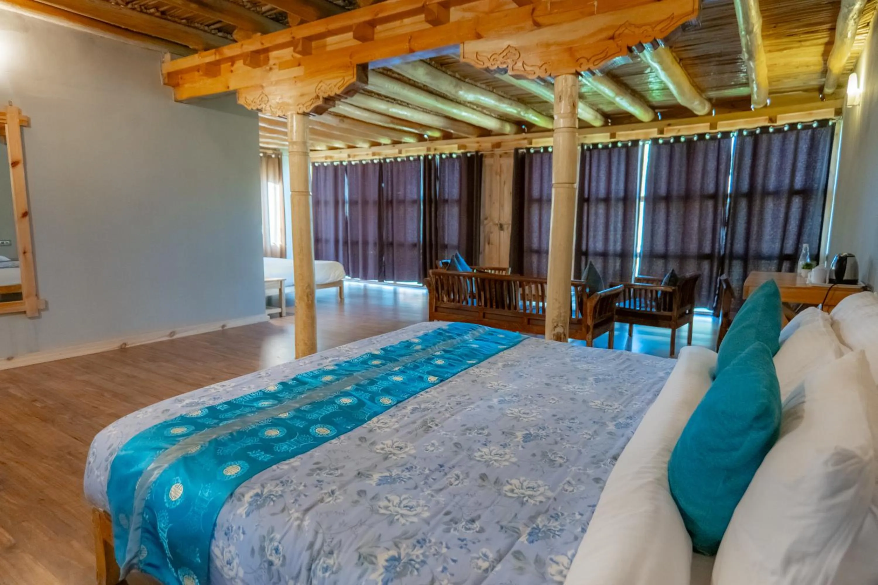 Photo of the whole room, Bed in Nubra Ecolodge