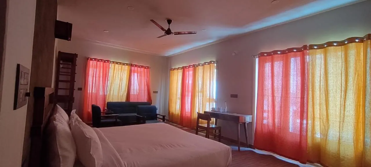 Bed in Nubra Ecolodge