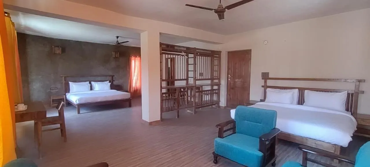 Bed in Nubra Ecolodge