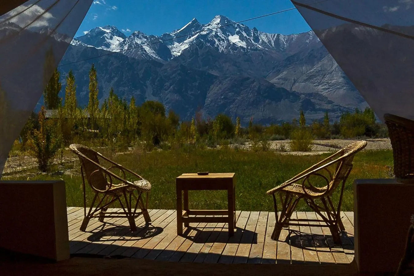 Patio in Nubra Ecolodge