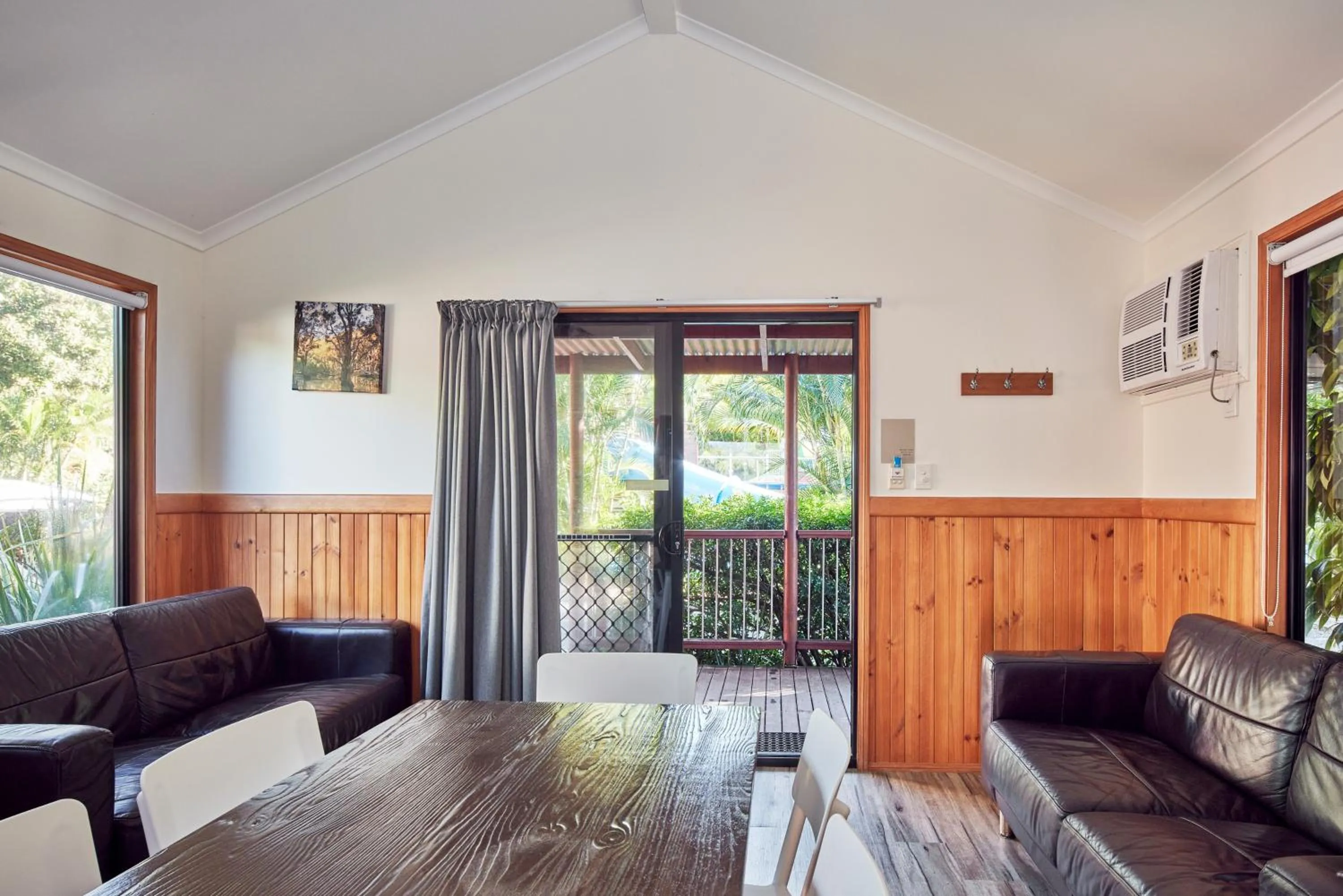 Seating area in NRMA South West Rocks Holiday Park