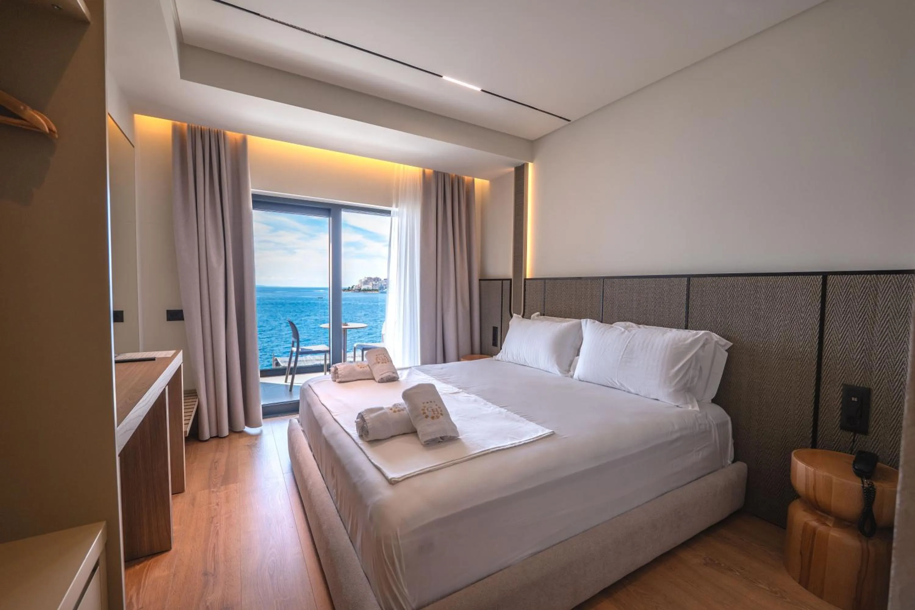 Bed in Grand Hotel Saranda