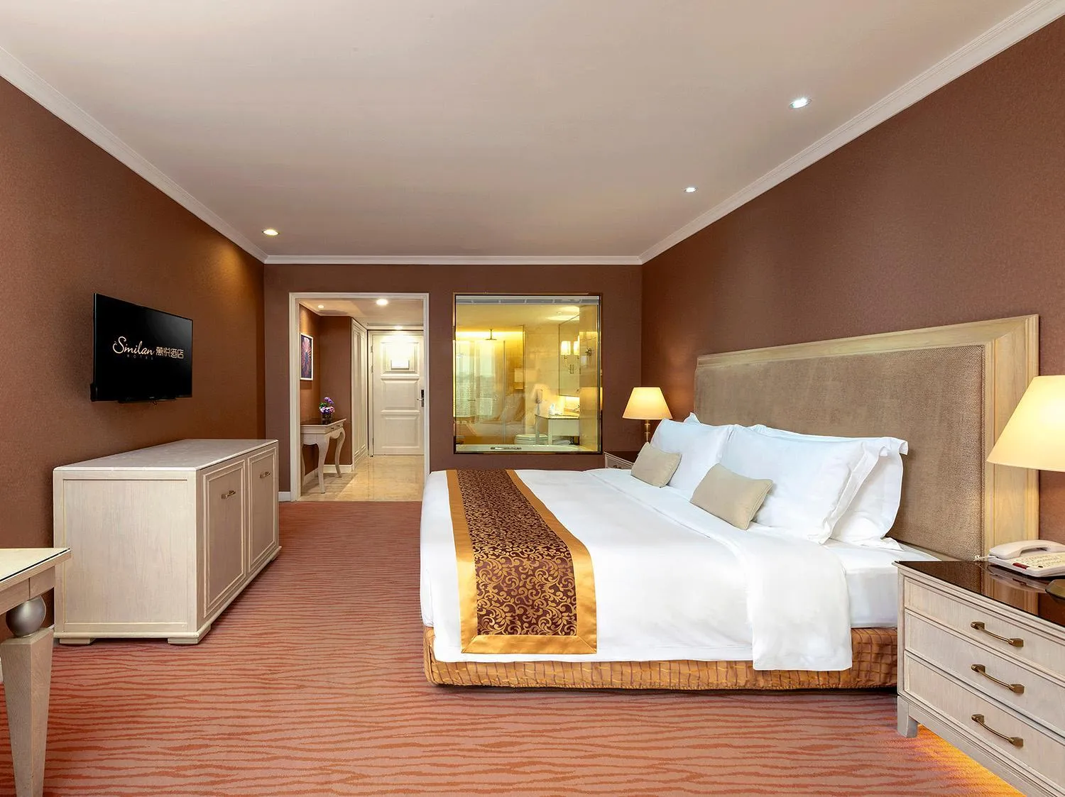 Bed in Similan Hotel Zhuhai-Gongbei Port