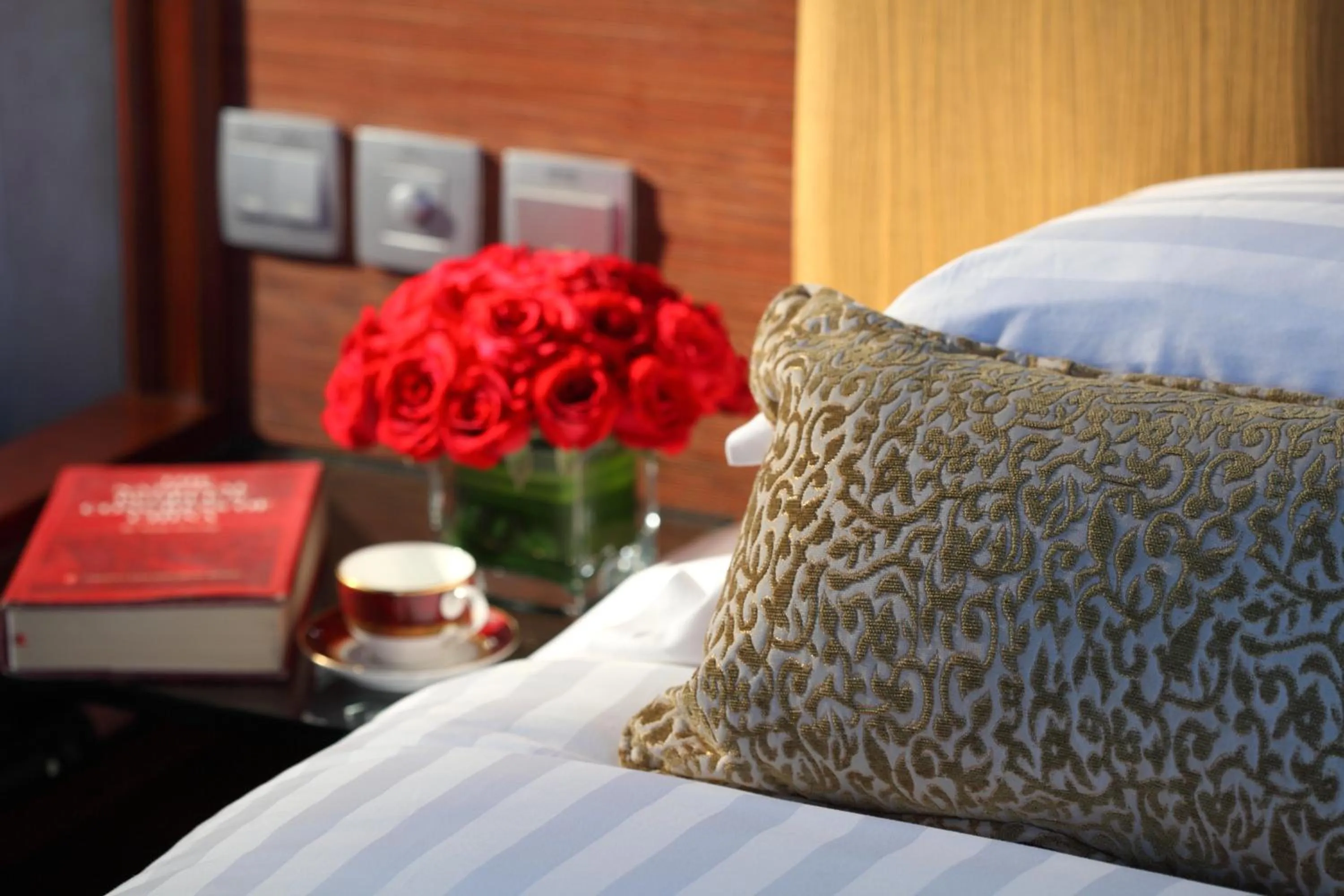 Decorative detail, Bed in Min Zu Hotel