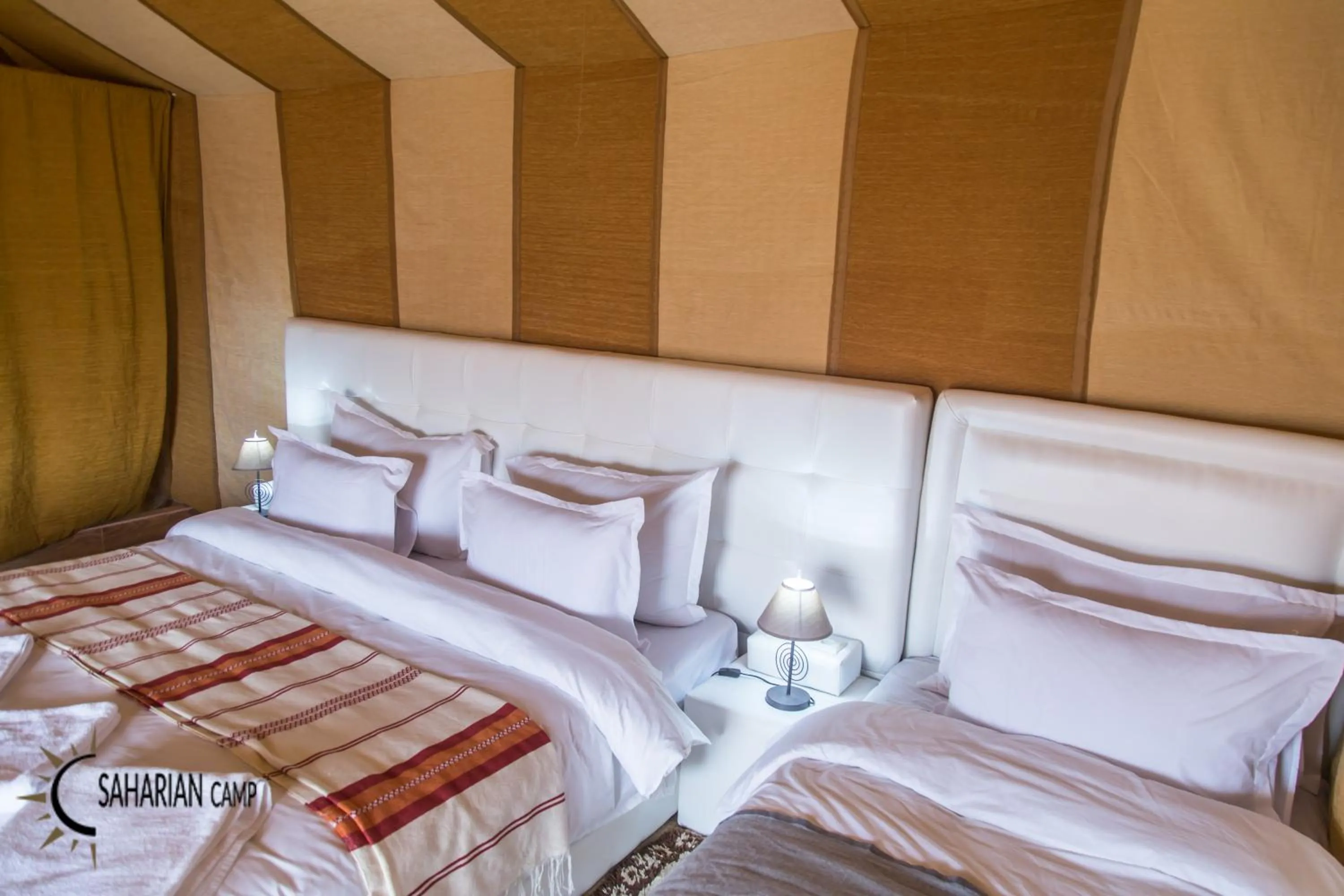 Photo of the whole room, Bed in Merzouga Luxury Camp