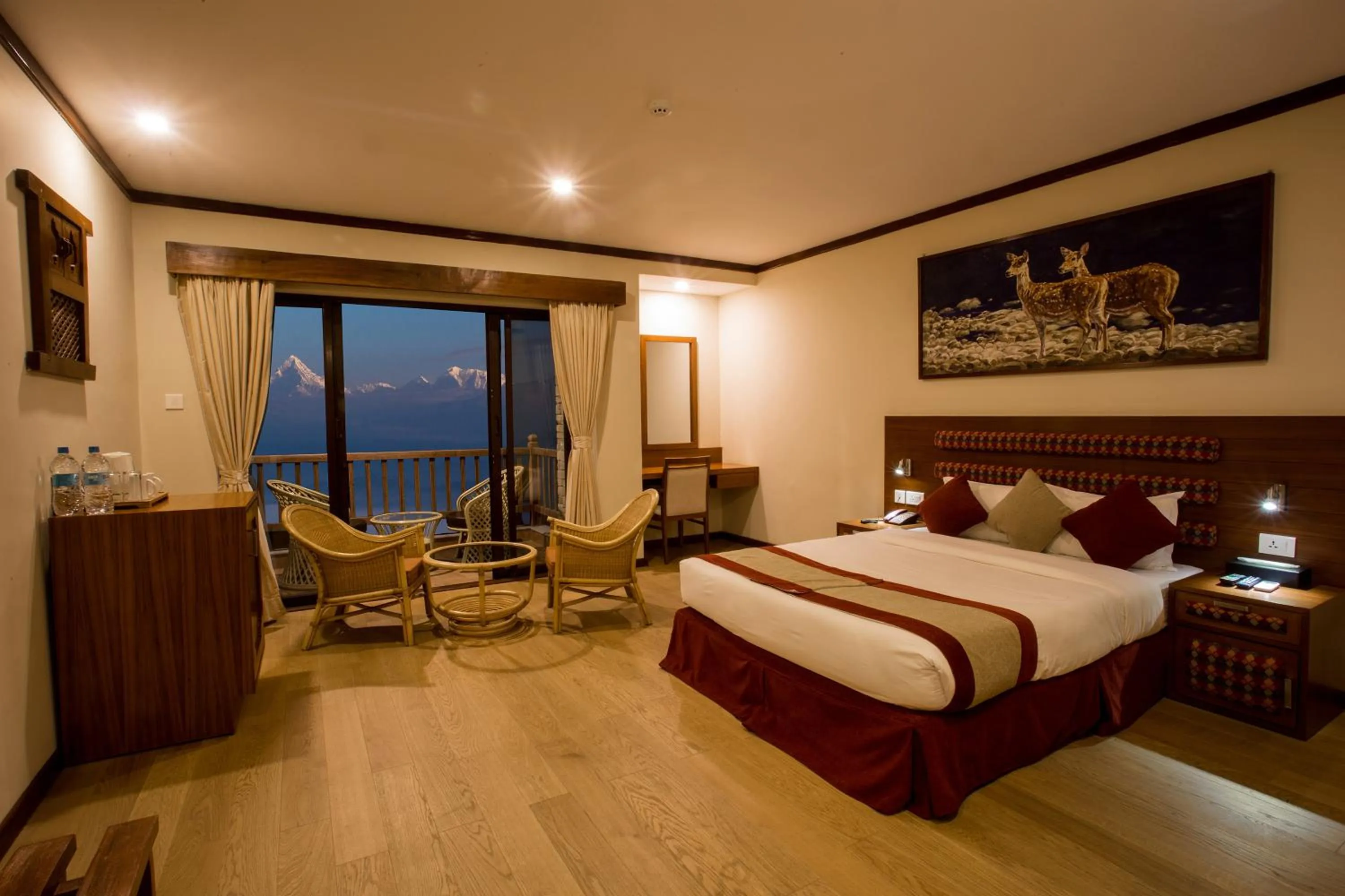 Bed in Rupakot Resort