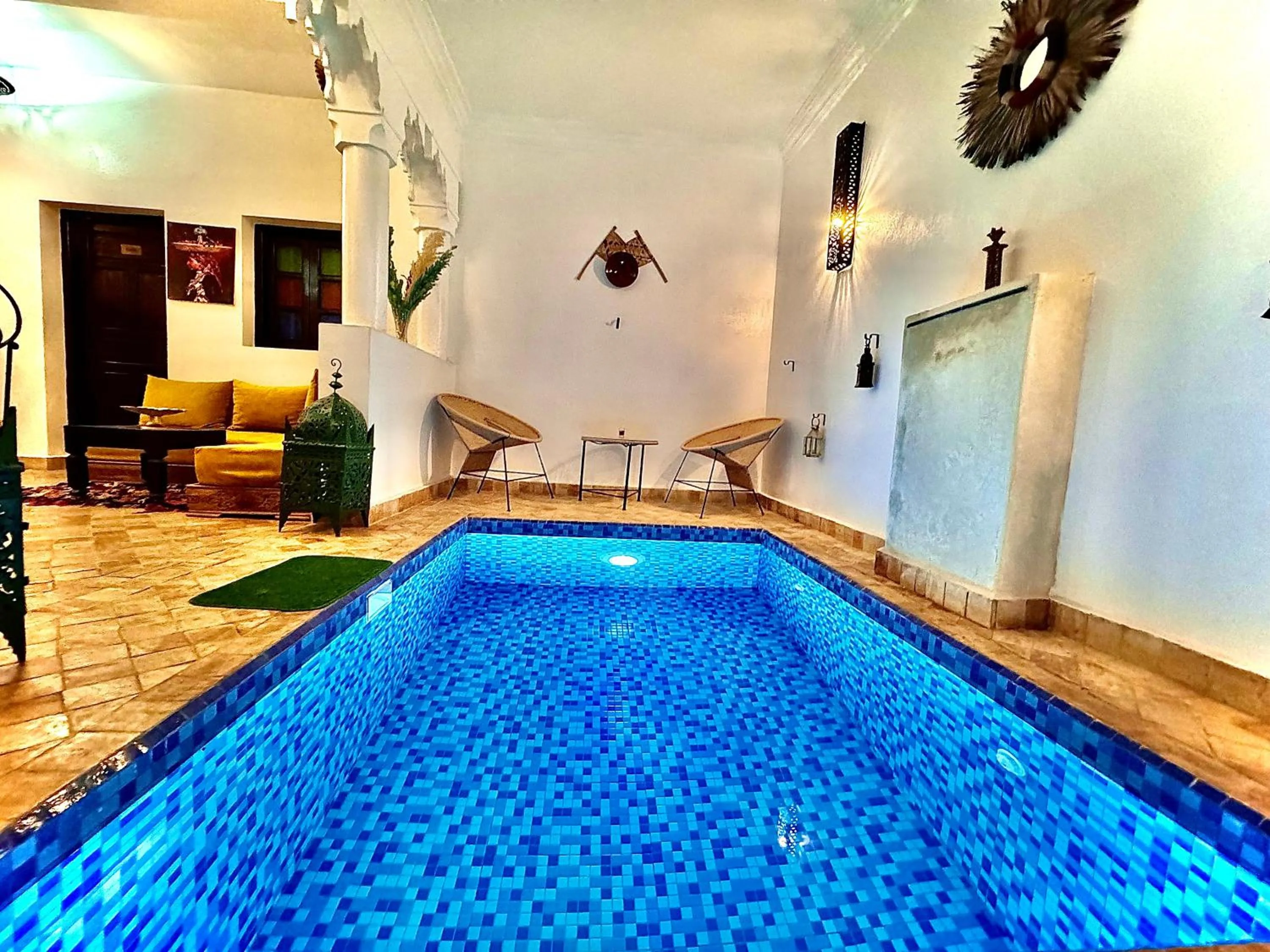 Pool view in Riad Iklil