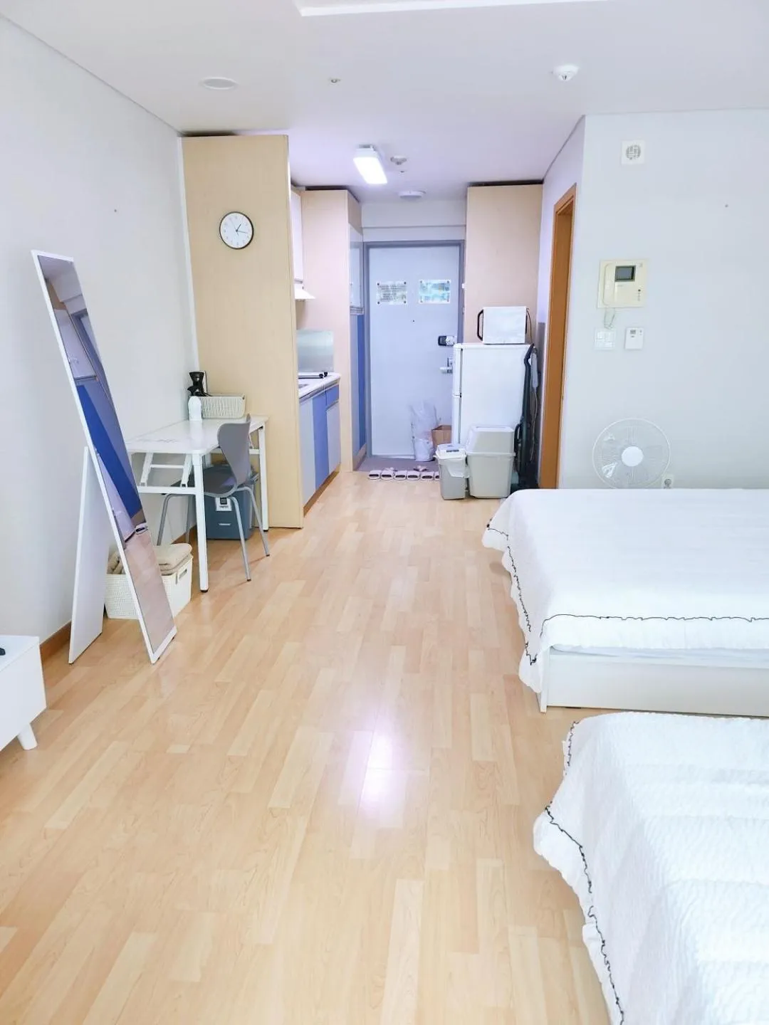 Photo of the whole room, Bed in Hongdae Cleanhouse