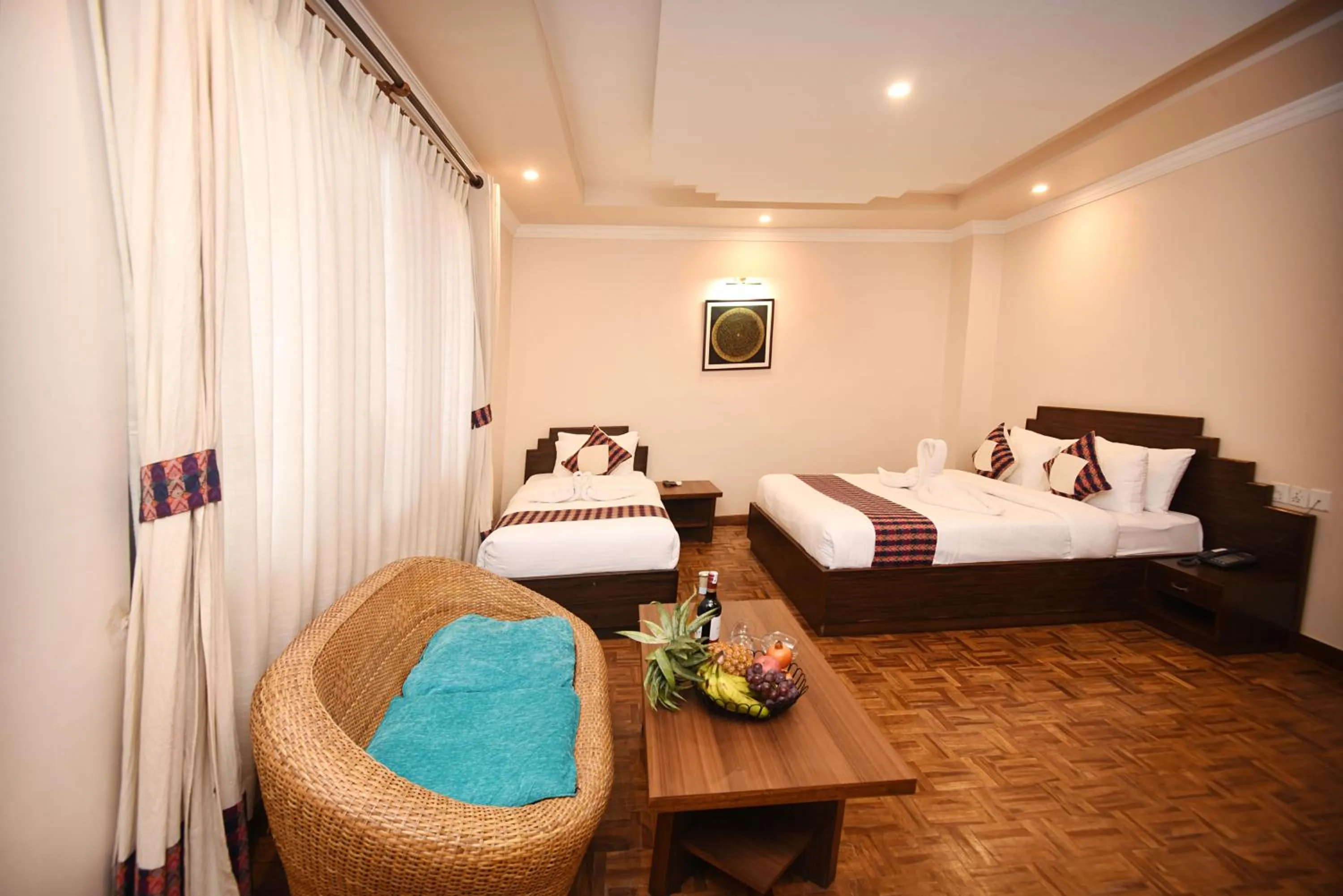 Photo of the whole room, Bed in Skye Inn Kathmandu