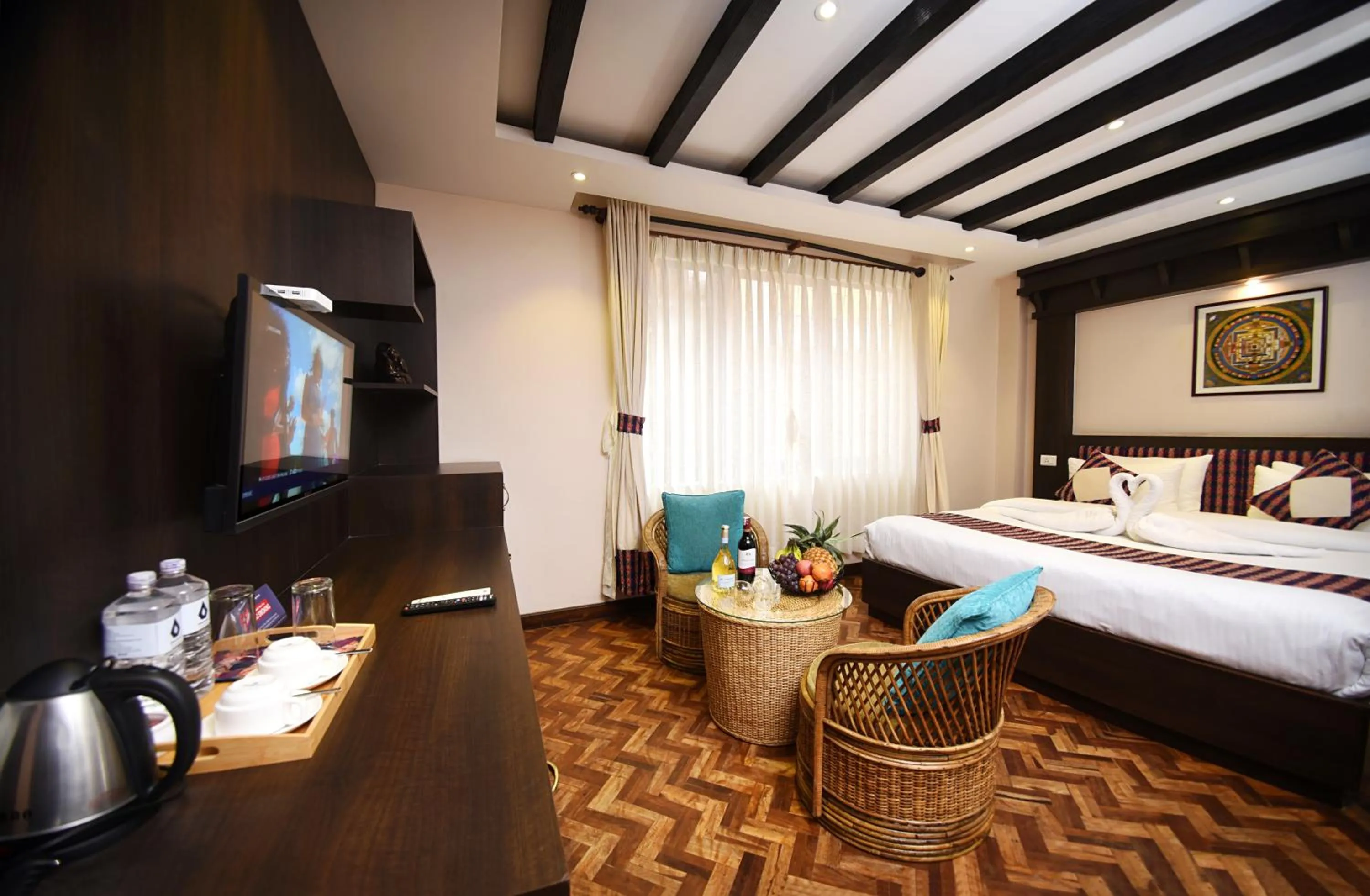 Photo of the whole room, Bed in Skye Inn Kathmandu