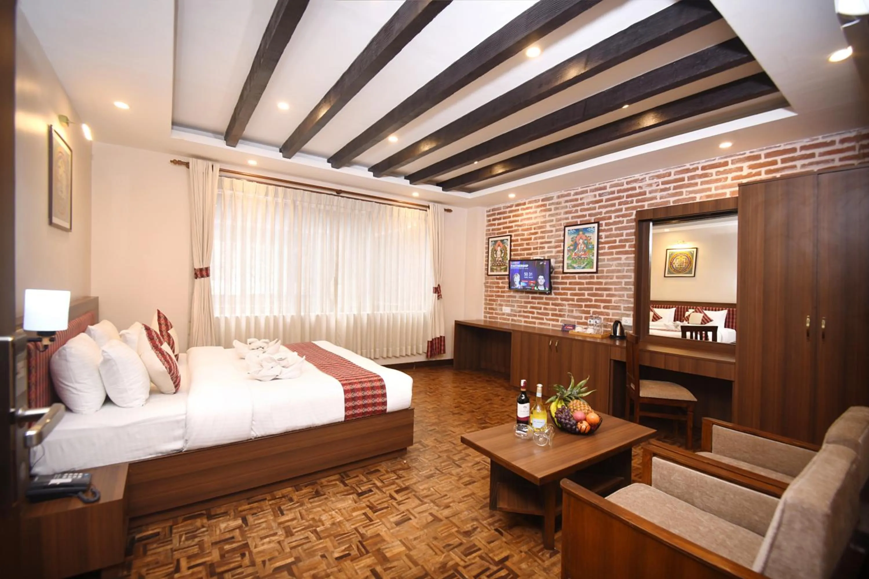 Photo of the whole room, Bed in Skye Inn Kathmandu
