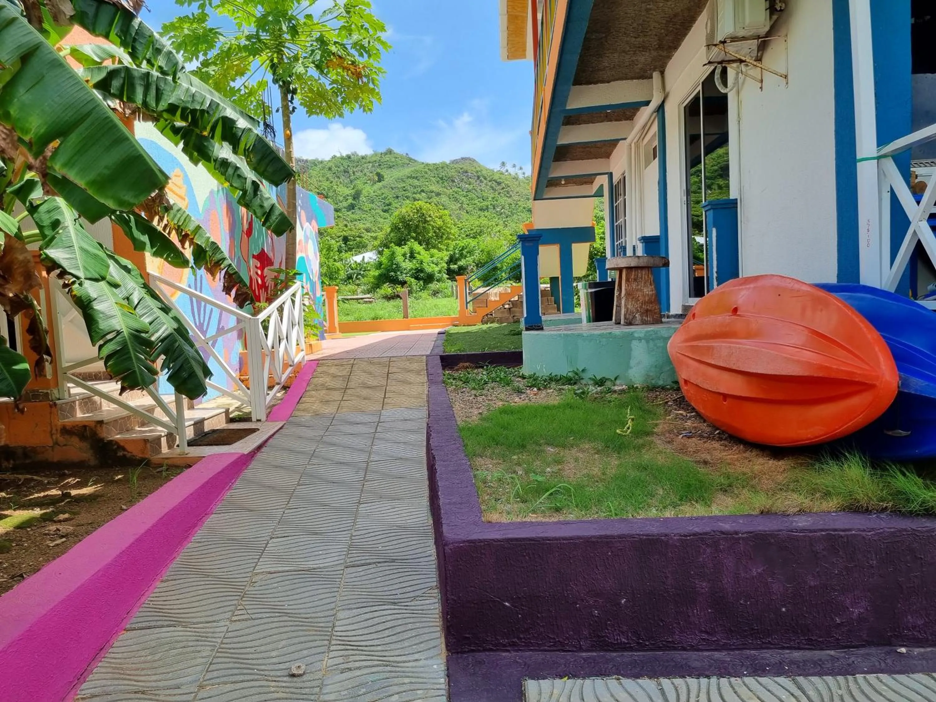 Garden view in Shell Sea B & B