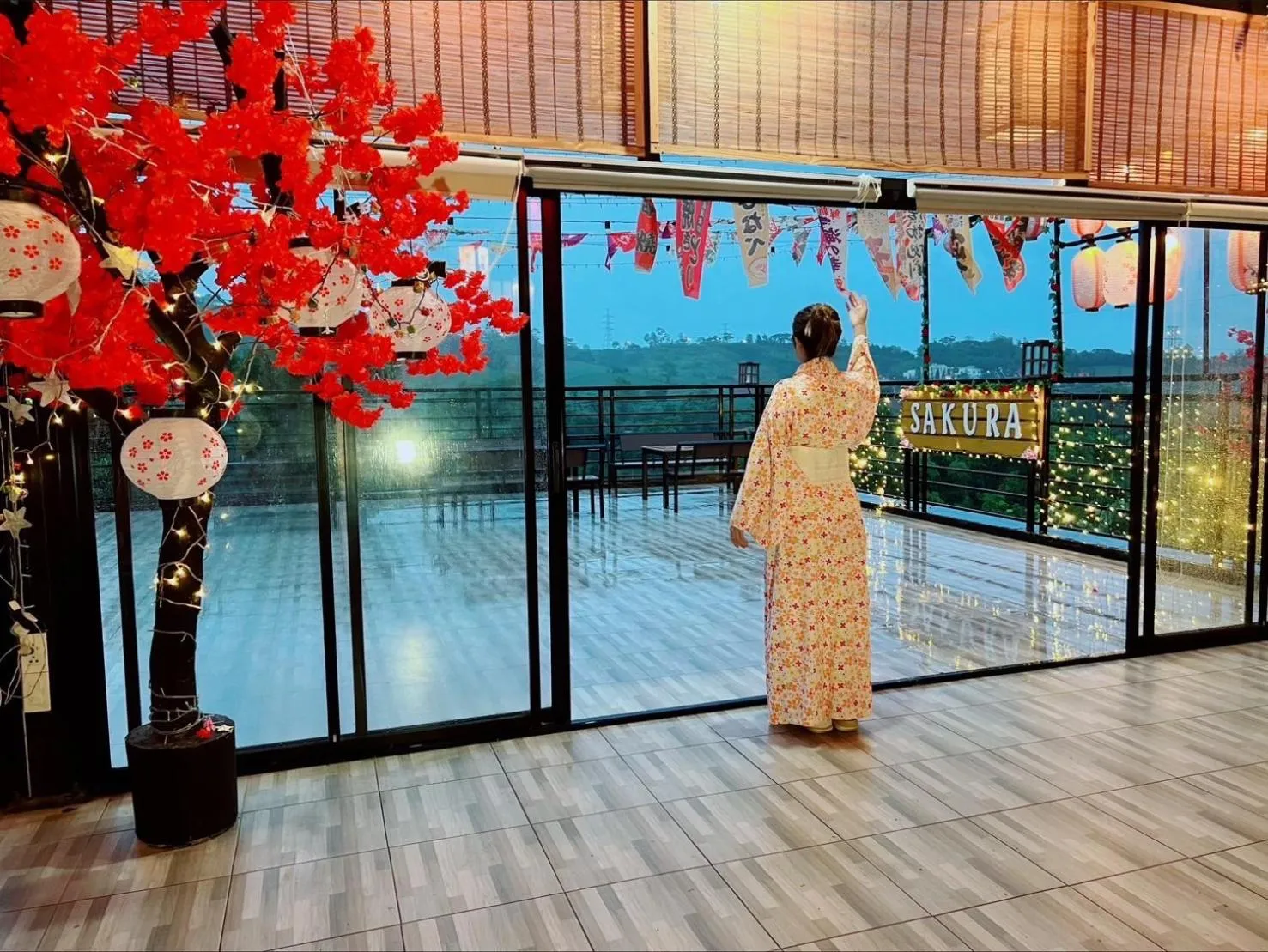 People in Sakura Yama Resort